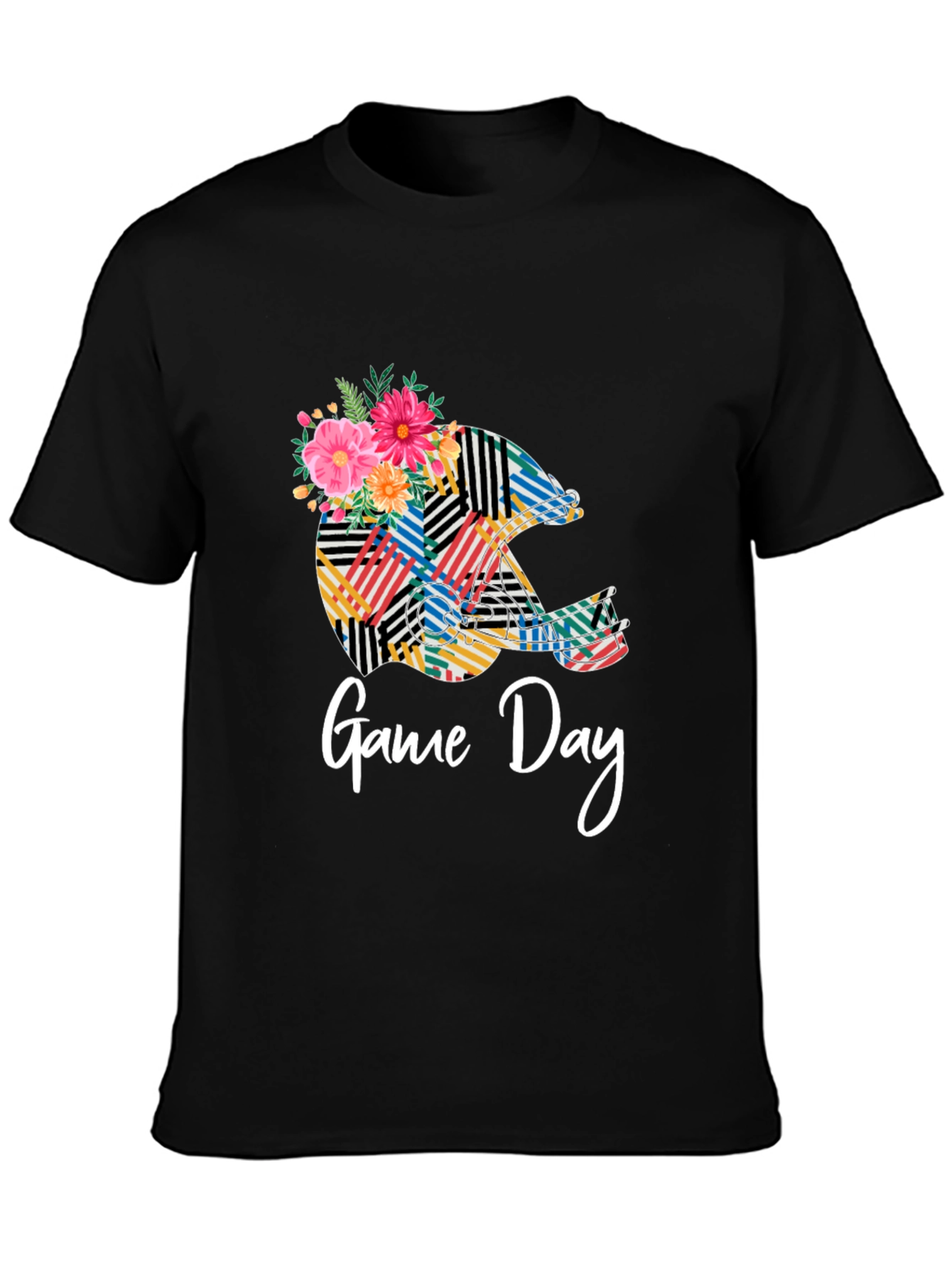 Game Day Floral Helmet T-Shirt