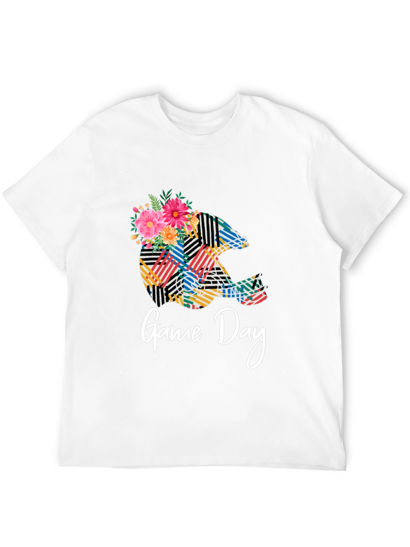 Game Day Floral Helmet T-Shirt