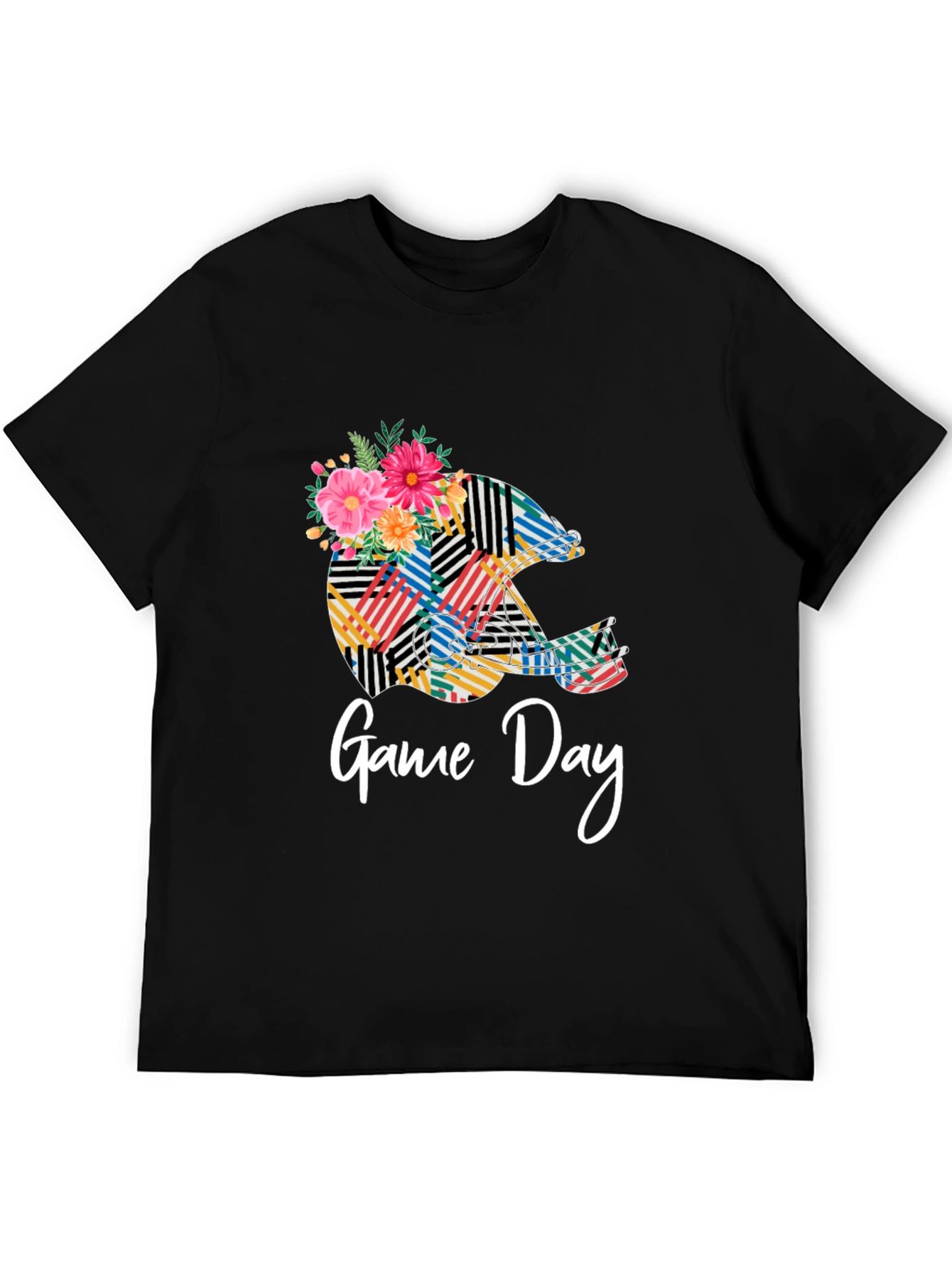 Game Day Floral Helmet T-Shirt