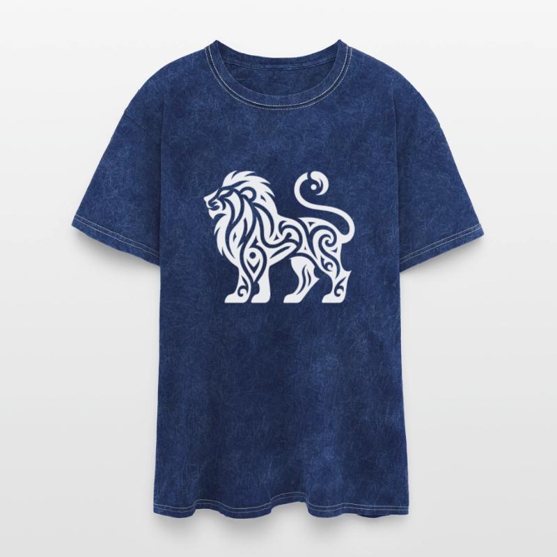 Mighty Tribal Lion With Mane Tattoo Style