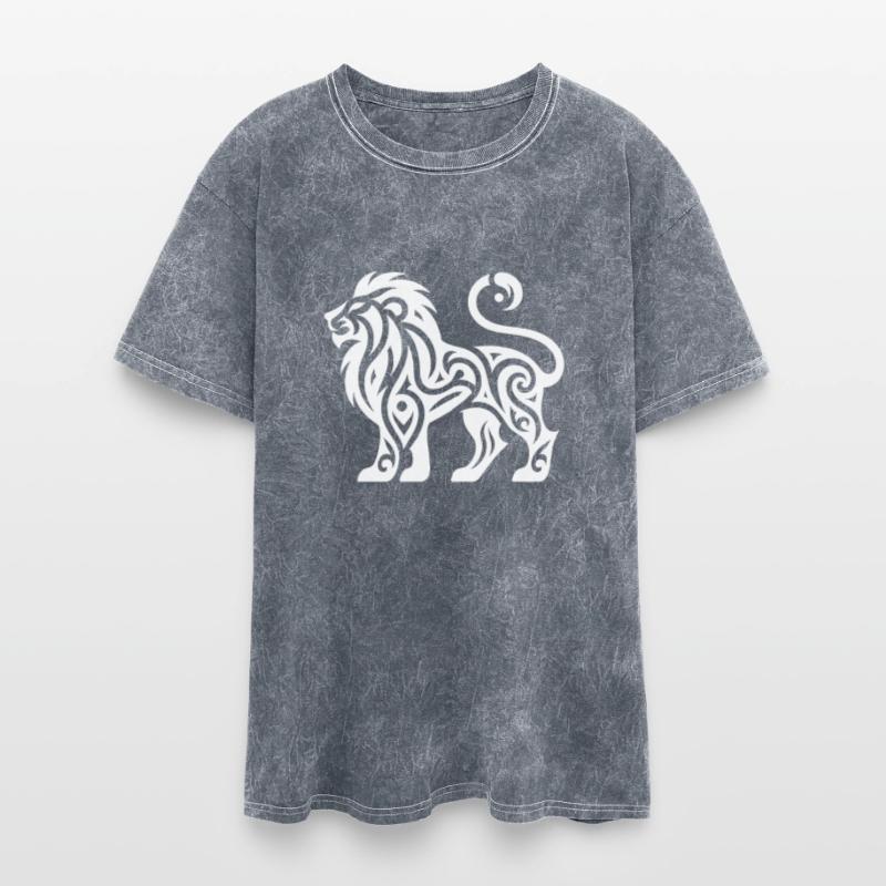 Mighty Tribal Lion With Mane Tattoo Style