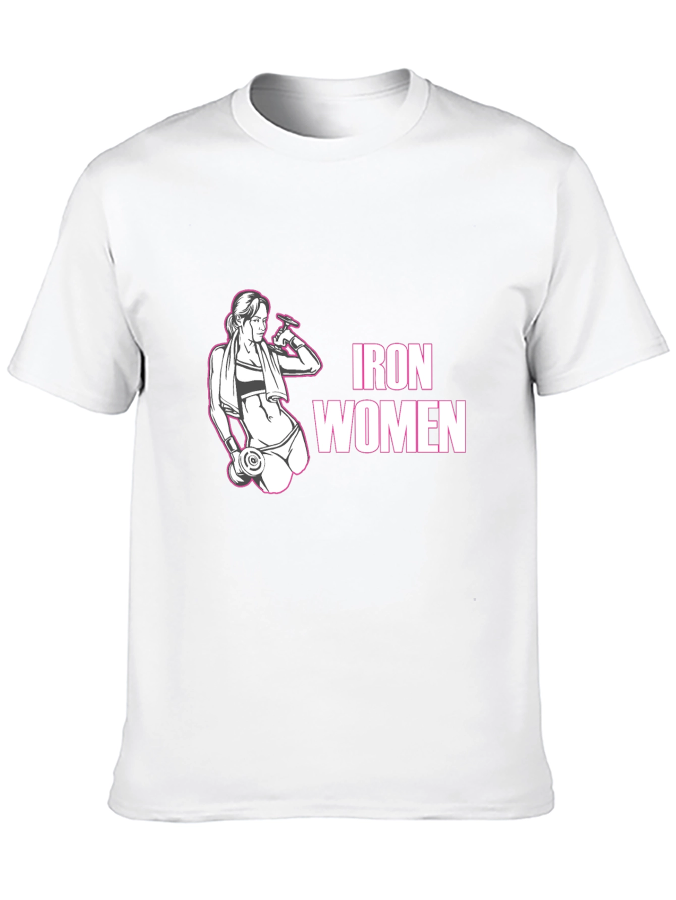 Iron Women Black Graphic T-Shirt