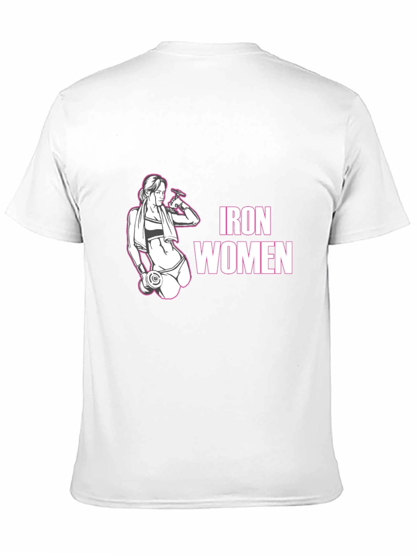 Iron Women Black Graphic T-Shirt