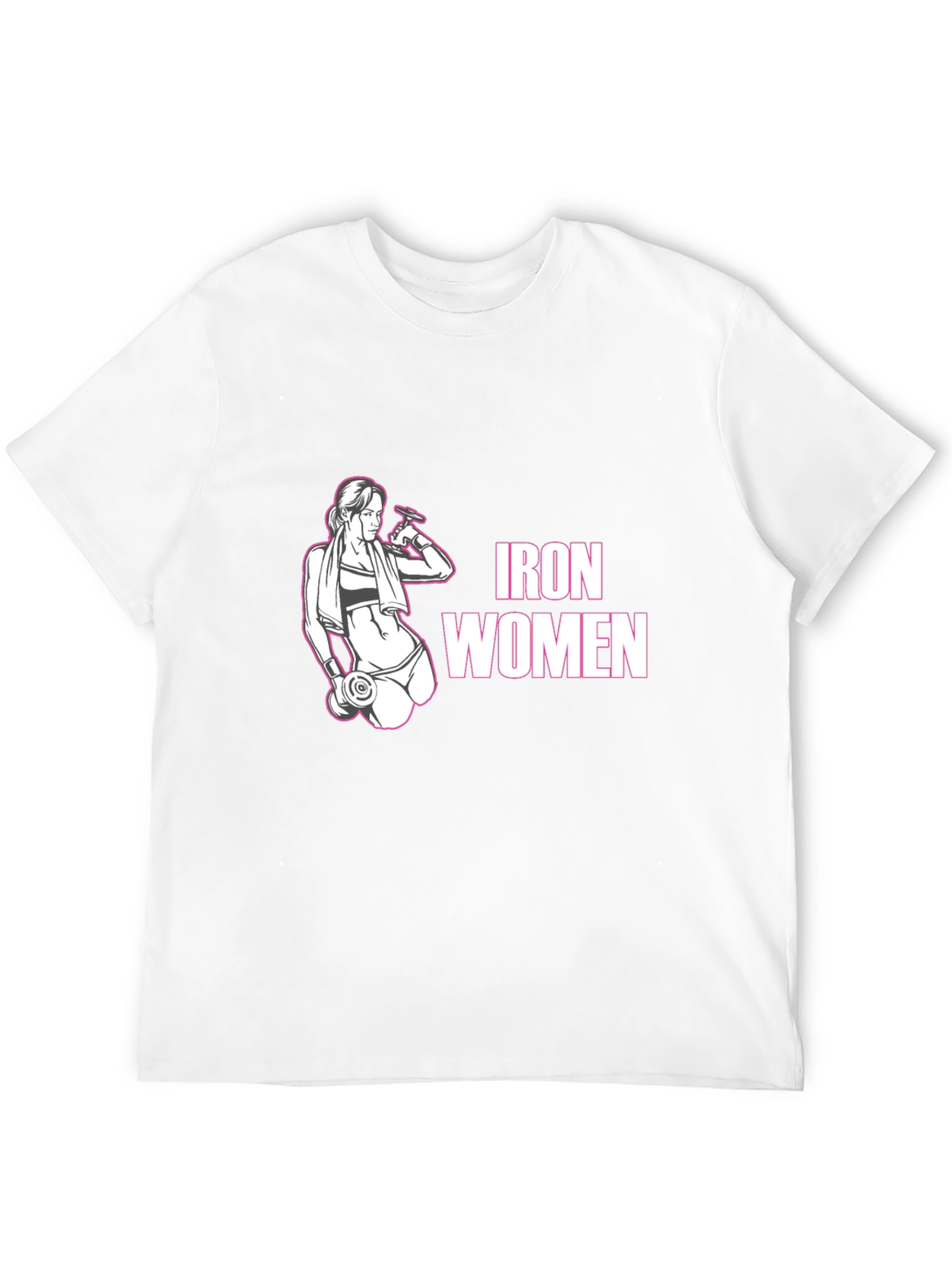 Iron Women Black Graphic T-Shirt