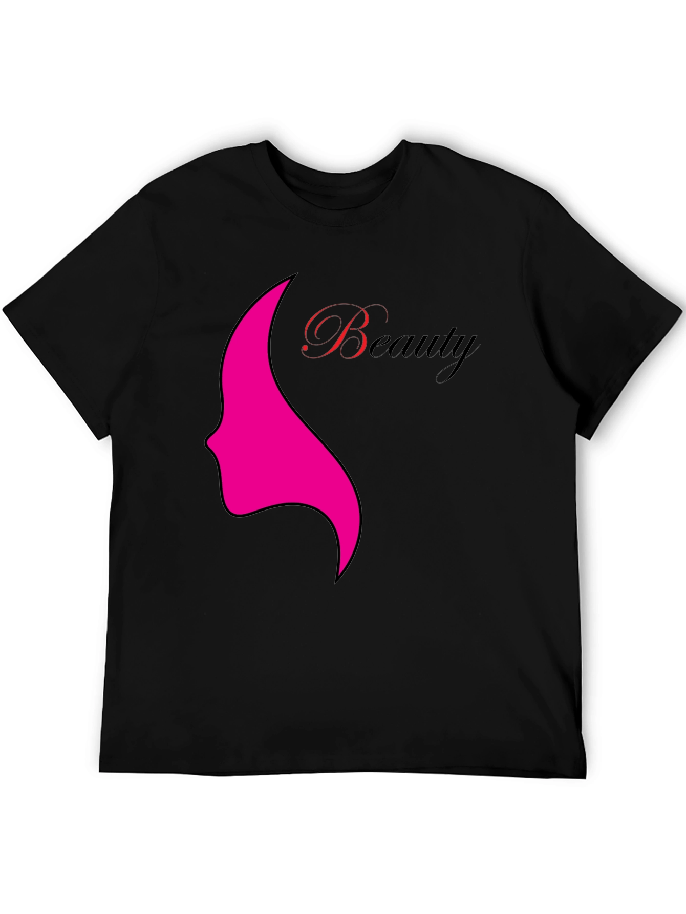 Beauty Graphic Tee - Stylish Black T-Shirt