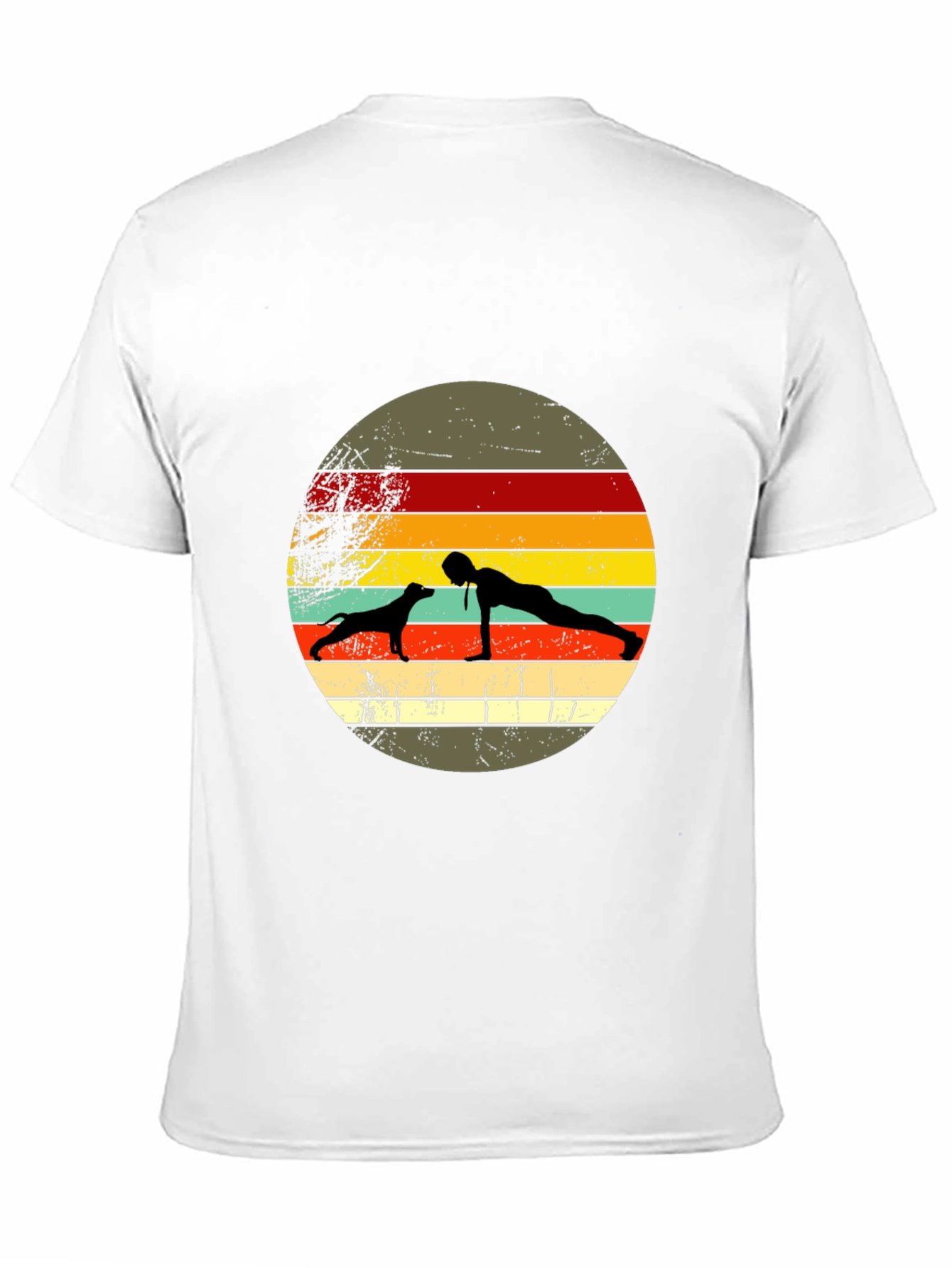 Dog Yoga Sunset Graphic Tee