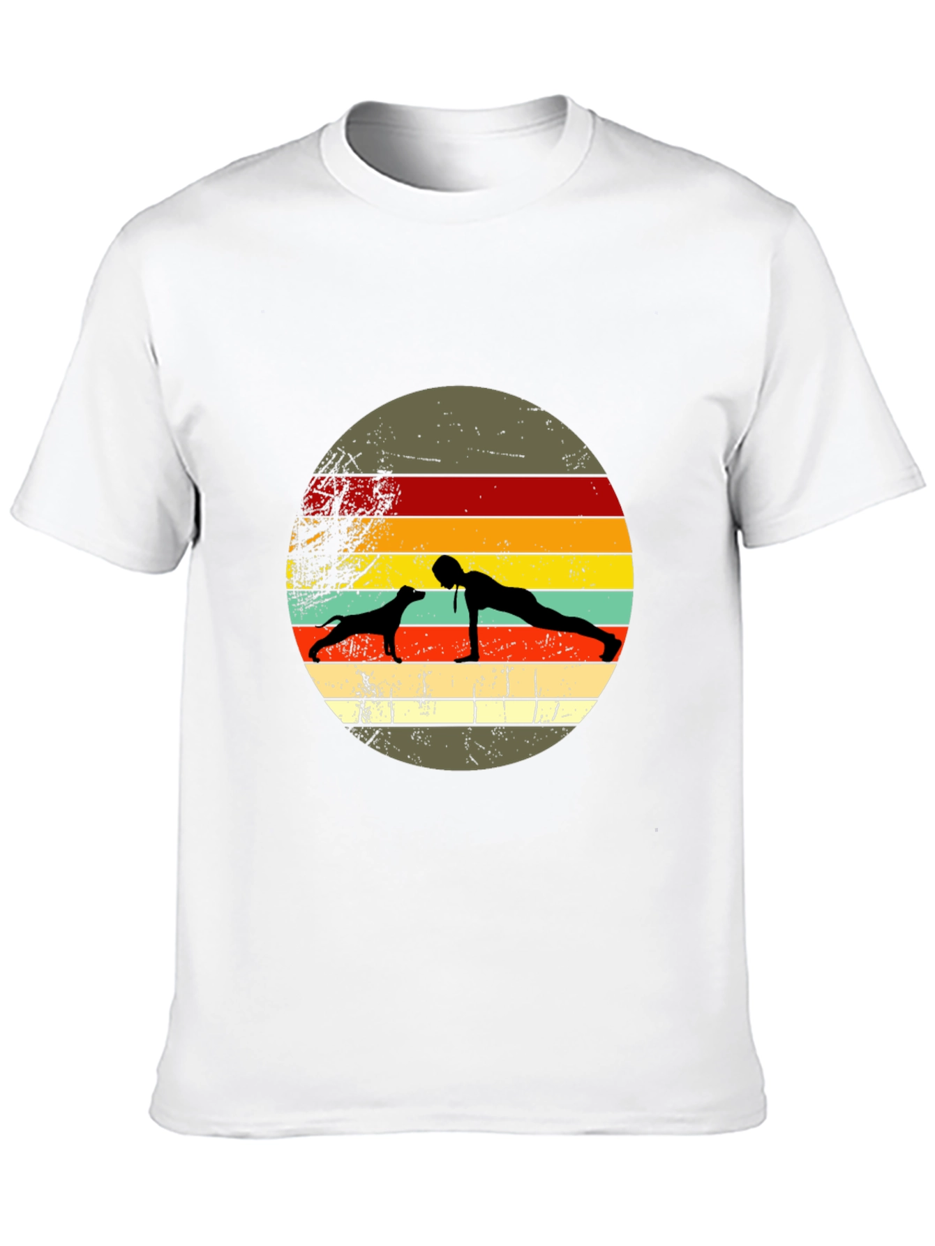 Dog Yoga Sunset Graphic Tee