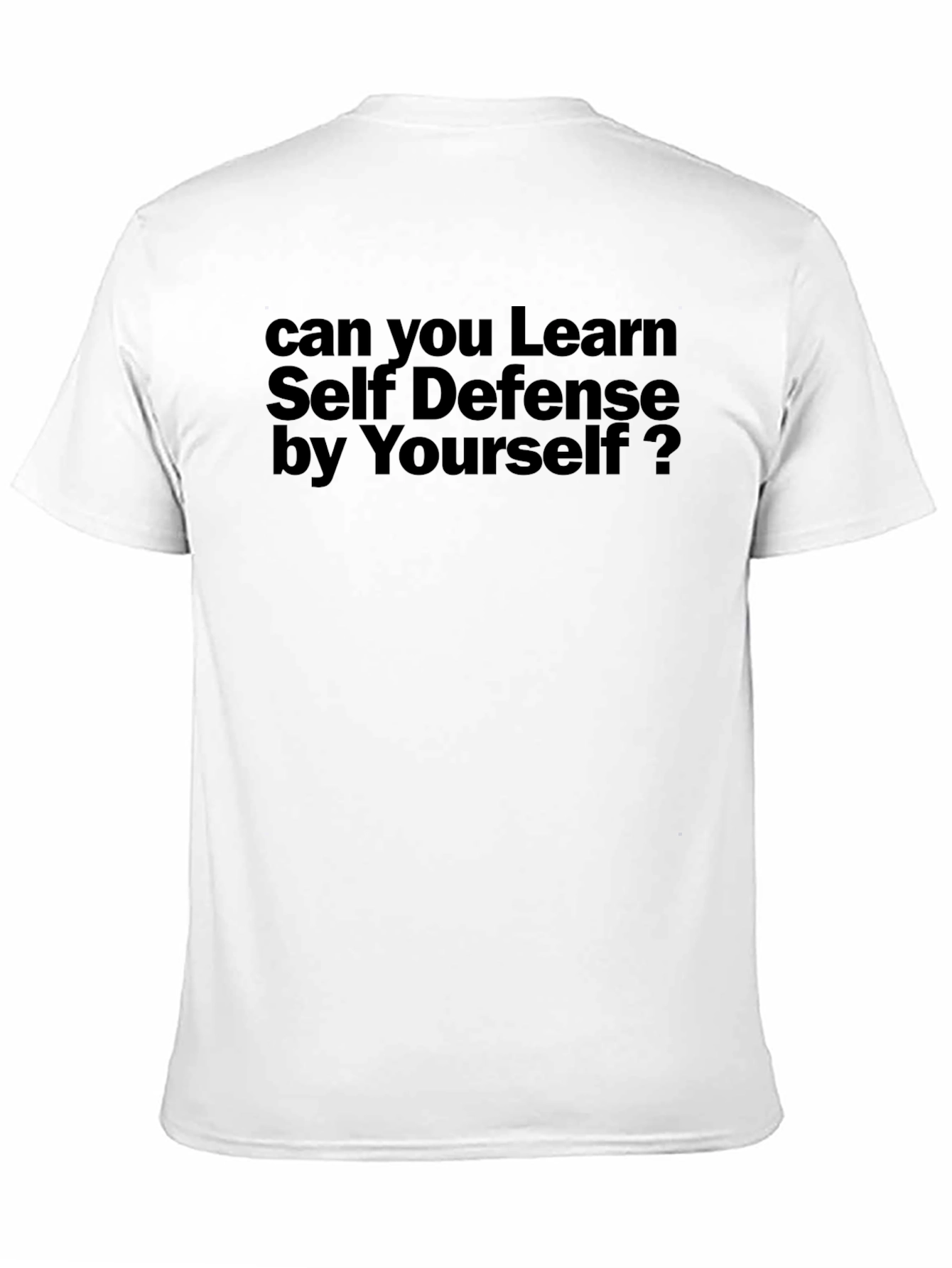 Learn Self Defense Graphic Tee - Black Cotton