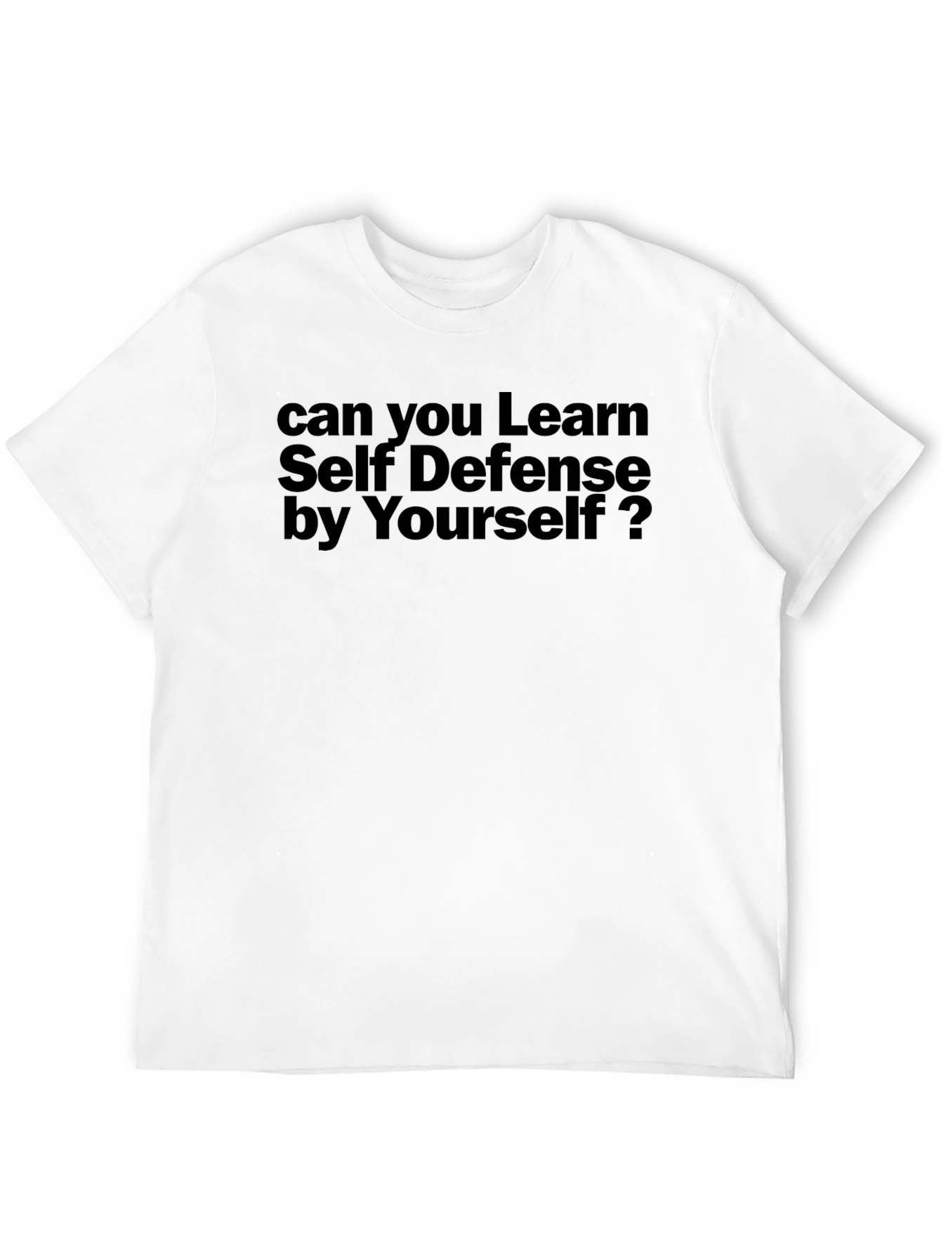 Learn Self Defense Graphic Tee - Black Cotton