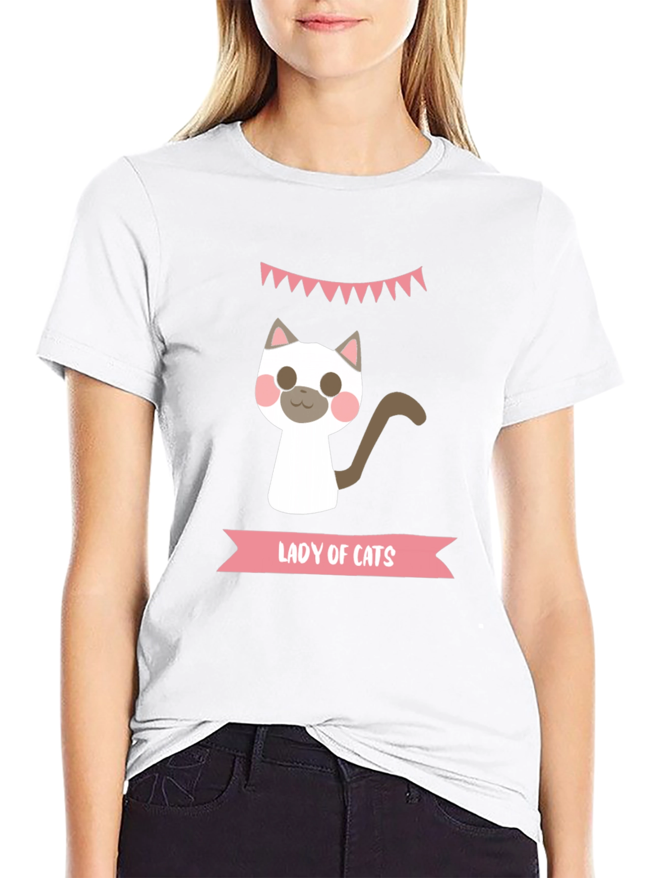 Lady of Cats Graphic T-Shirt - Unisex Black Tee