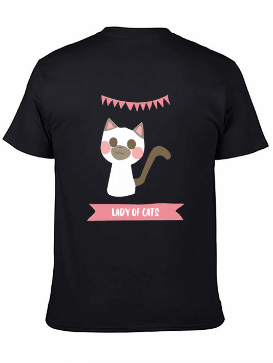 Lady of Cats Graphic T-Shirt - Unisex Black Tee