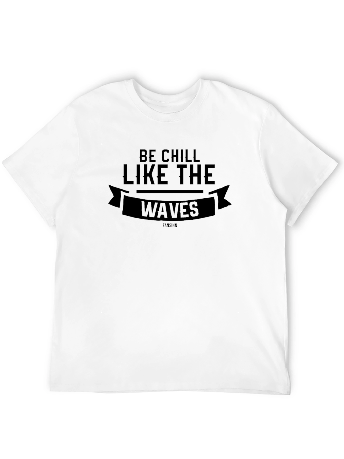 Be Chill Like The Waves Black Graphic T-Shirt