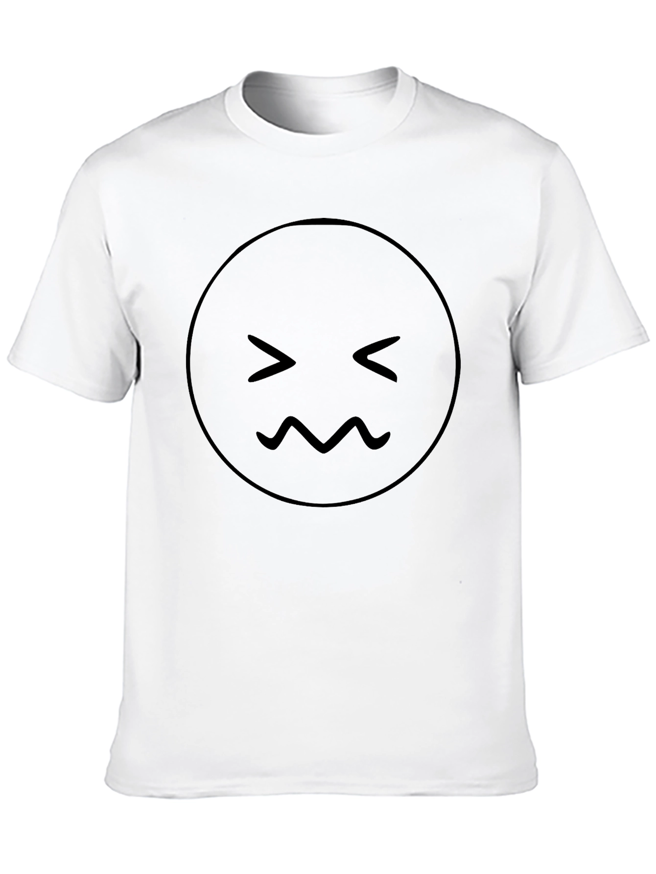 Black Graphic Tee - Discomfort Emoji