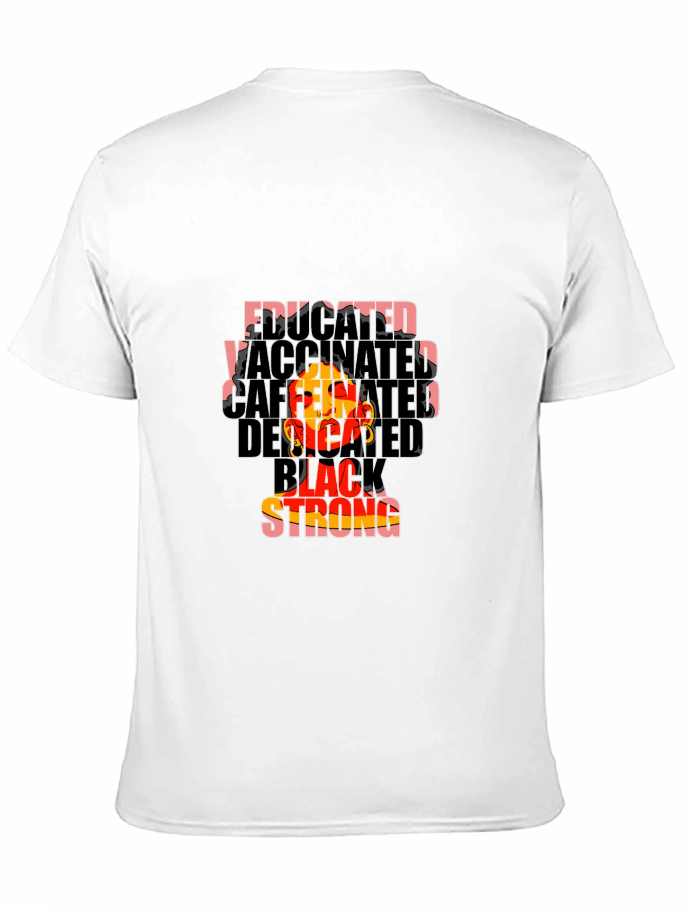 Educated Vaccinated Black Strong Graphic Tee