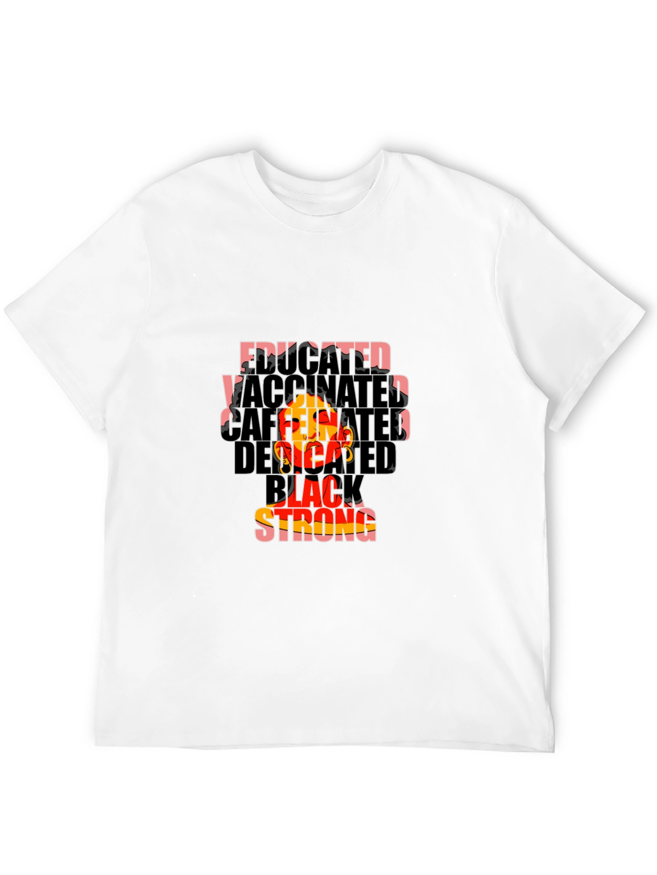 Educated Vaccinated Black Strong Graphic Tee
