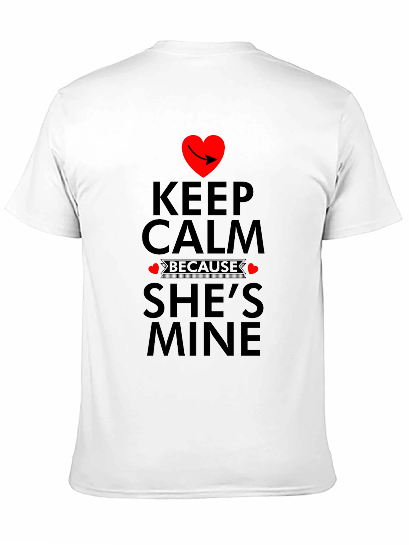 Keep Calm Shes Mine Graphic Tee - Black