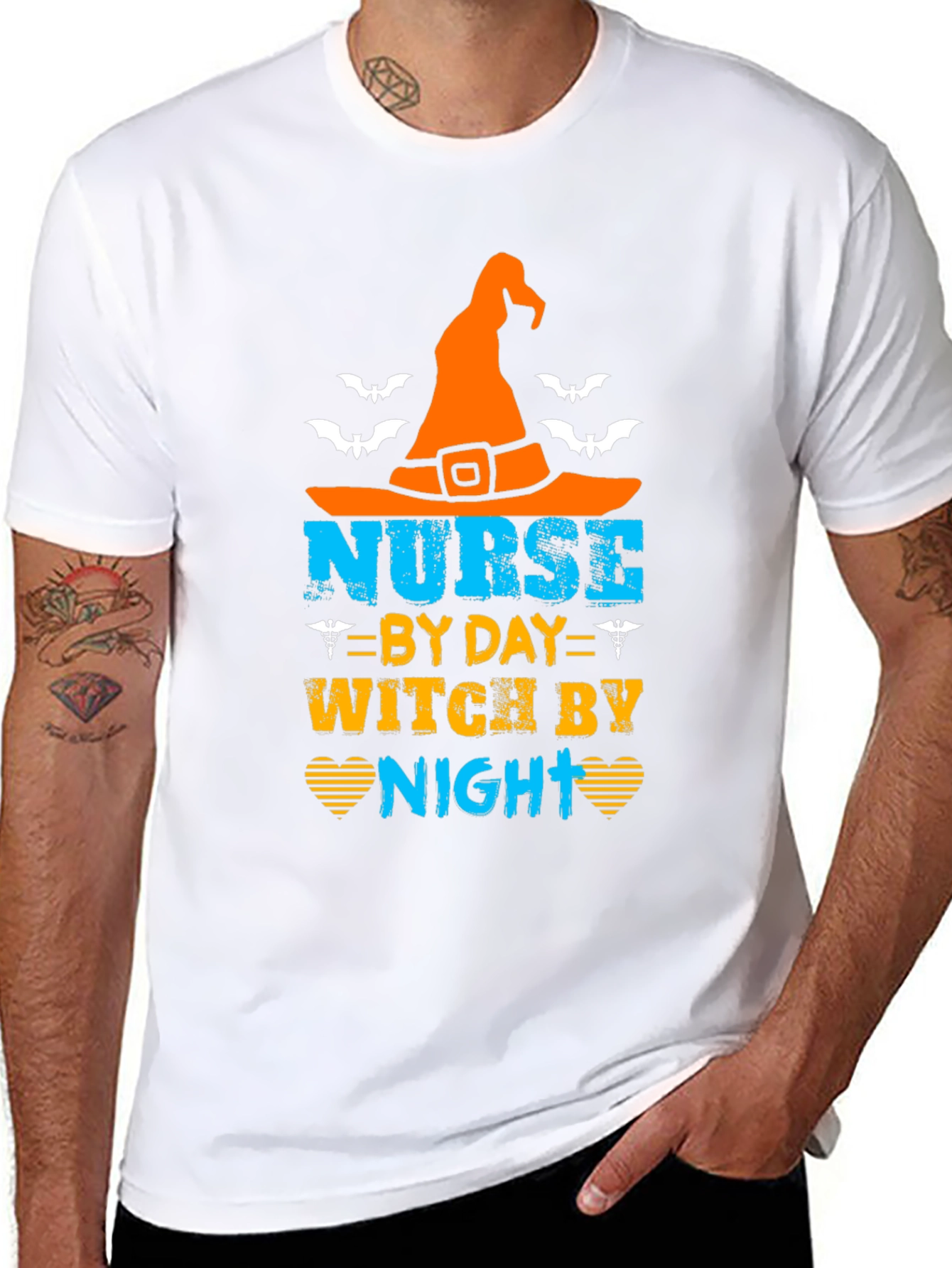 Nurse By Day Witch By Night Halloween T-Shirt