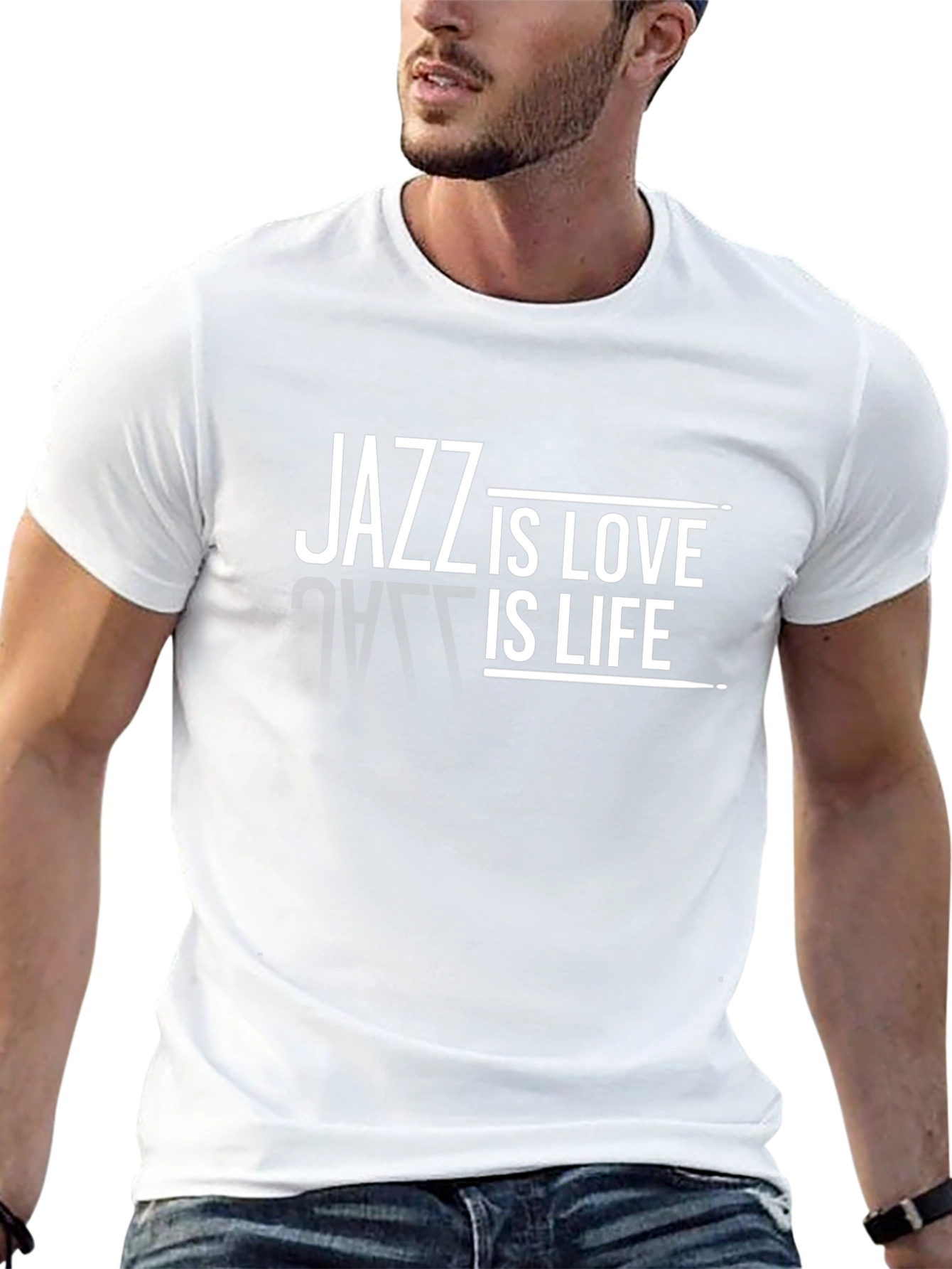 Jazz Is Love Is Life Black Graphic Tee