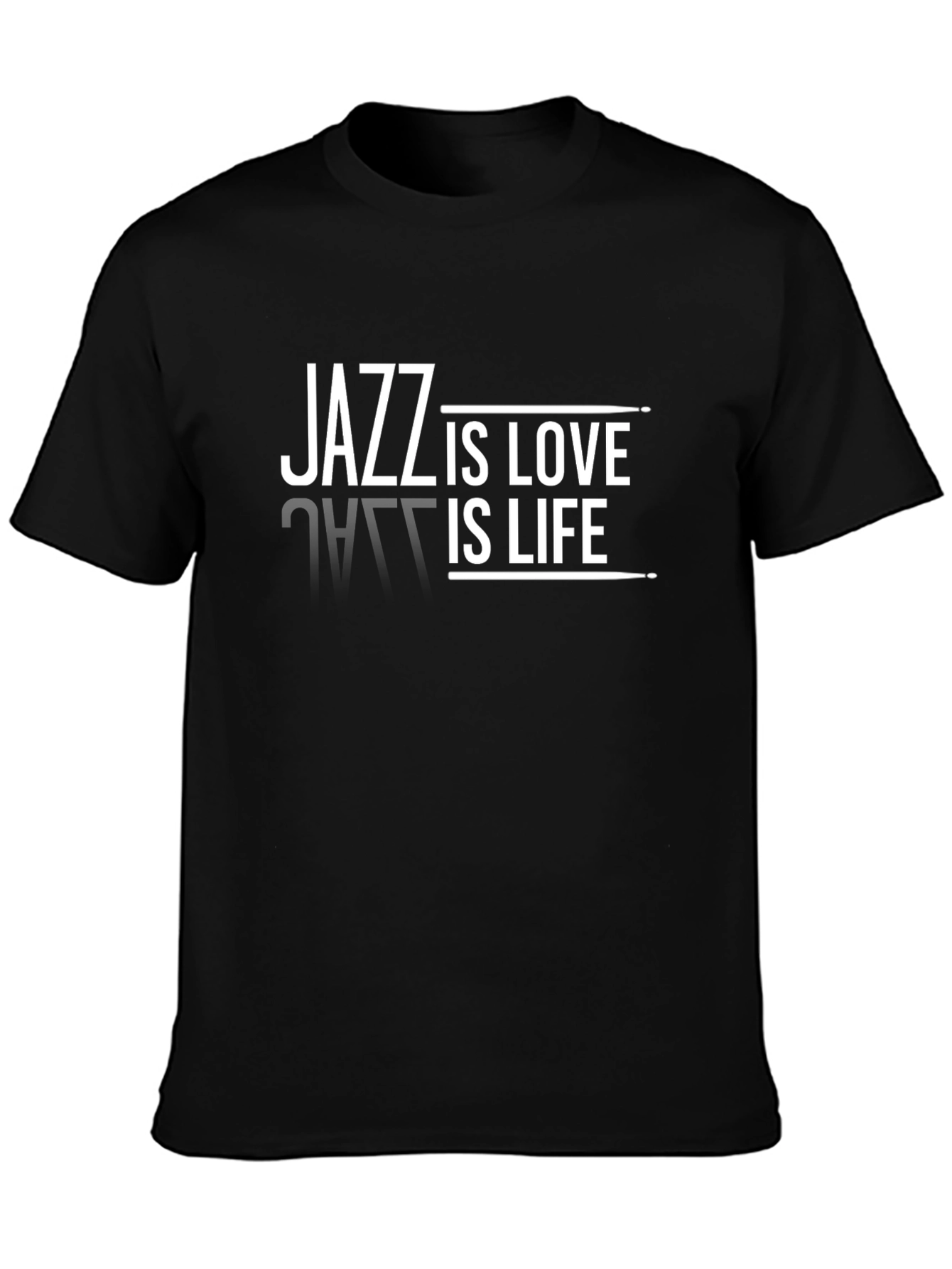 Jazz Is Love Is Life Black Graphic Tee