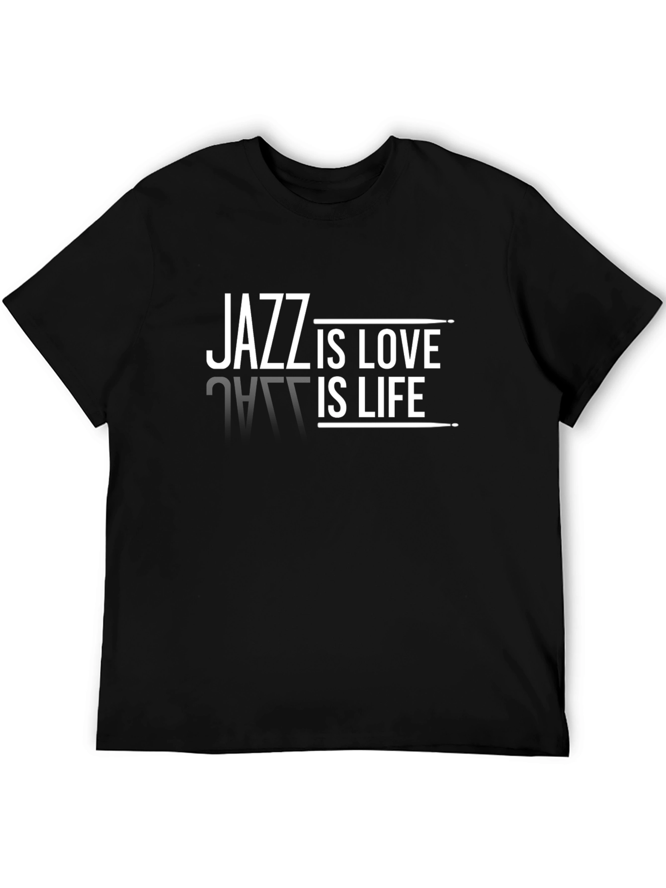 Jazz Is Love Is Life Black Graphic Tee