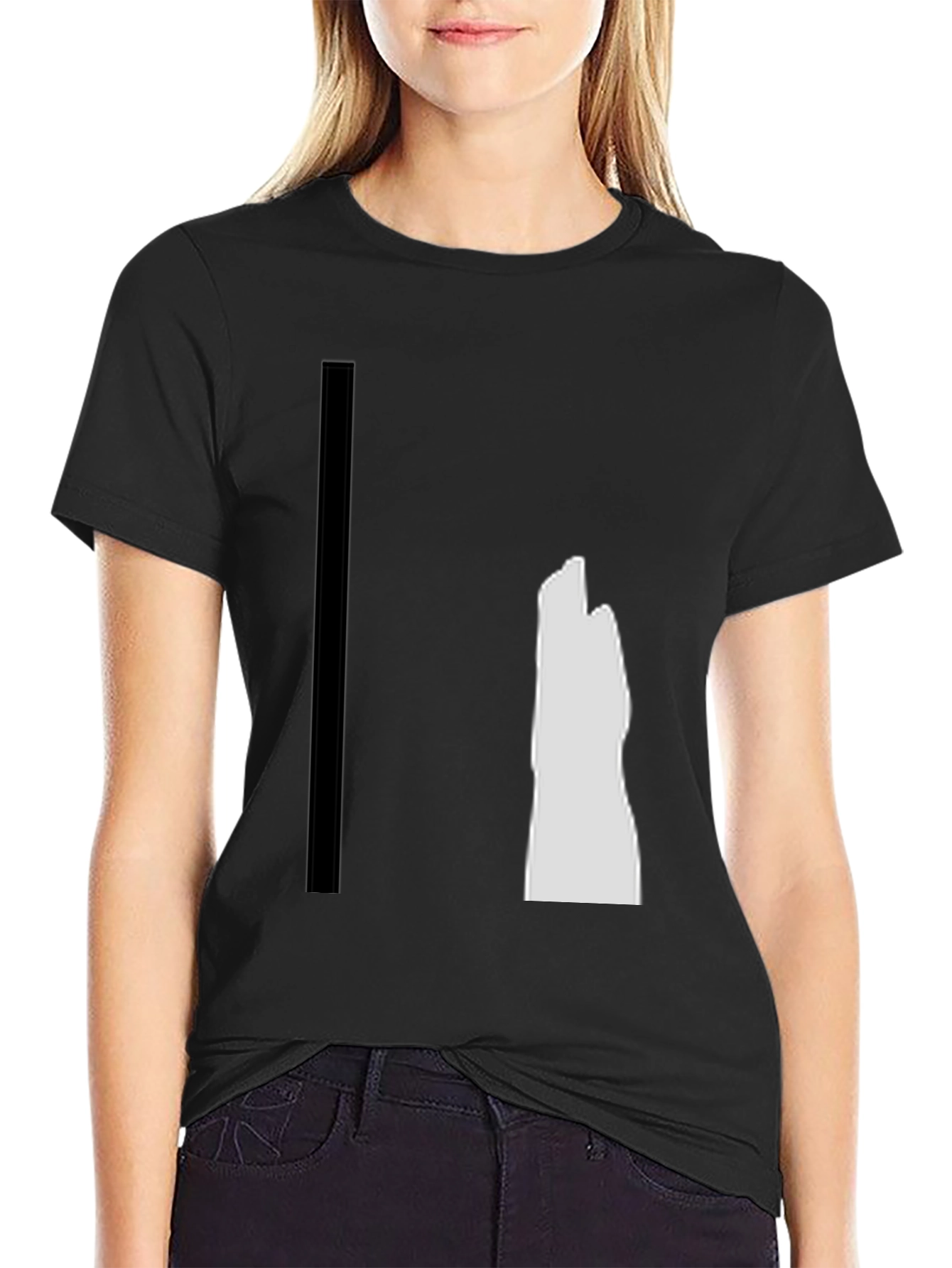 Modern Graphic Tee - Black Minimalist Design