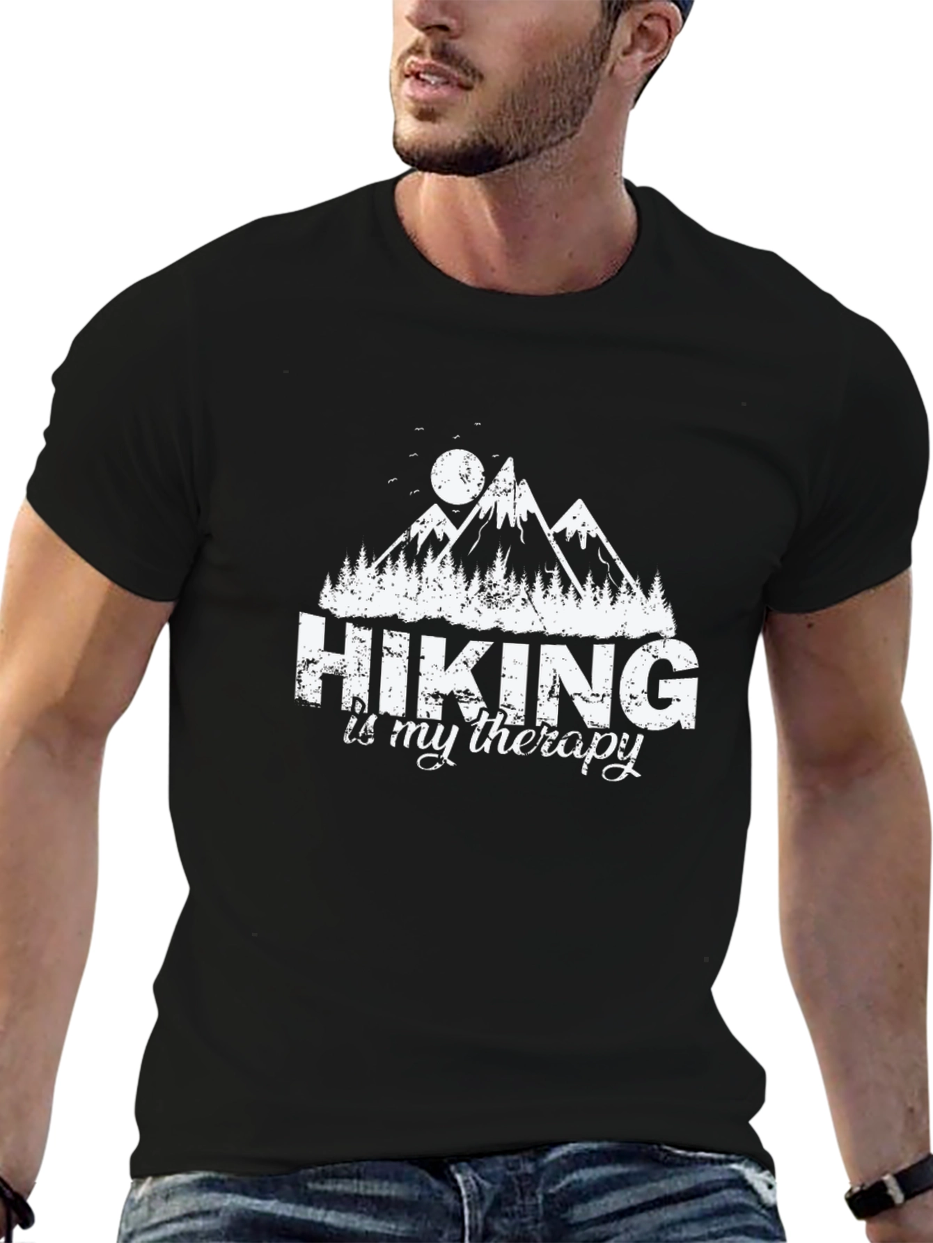 Hiking Is My Therapy Graphic T-Shirt