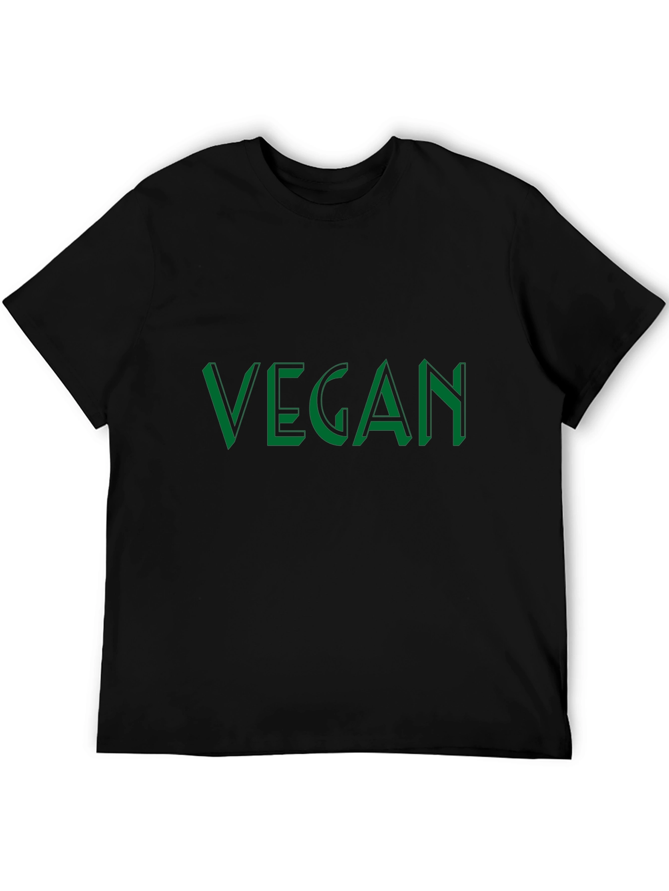Vegan Statement T-Shirt - Bold Green Print