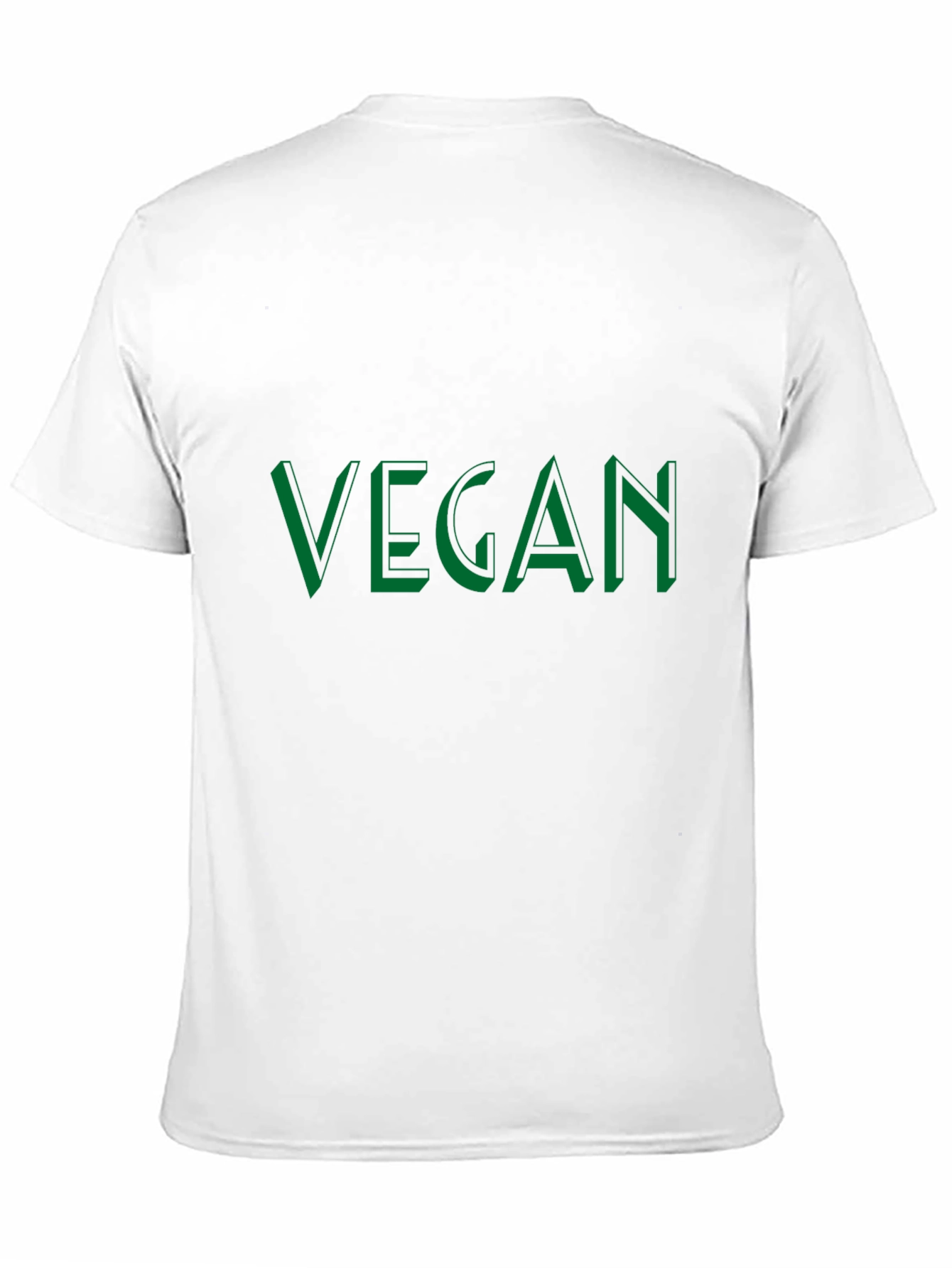 Vegan Statement T-Shirt - Bold Green Print