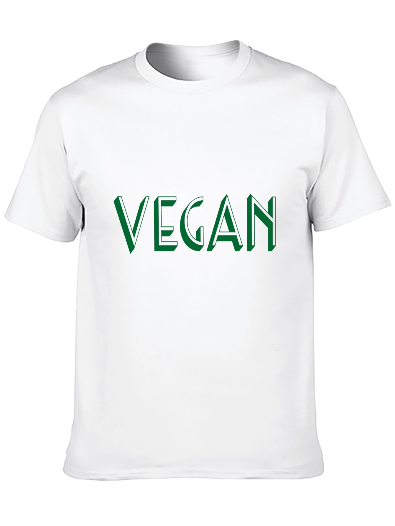 Vegan Statement T-Shirt - Bold Green Print