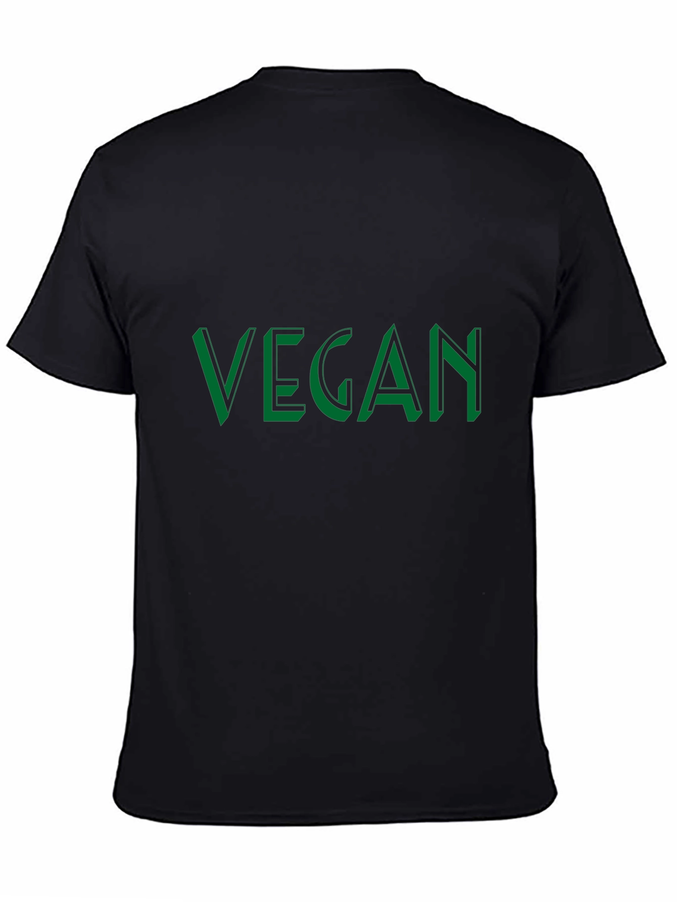 Vegan Statement T-Shirt - Bold Green Print