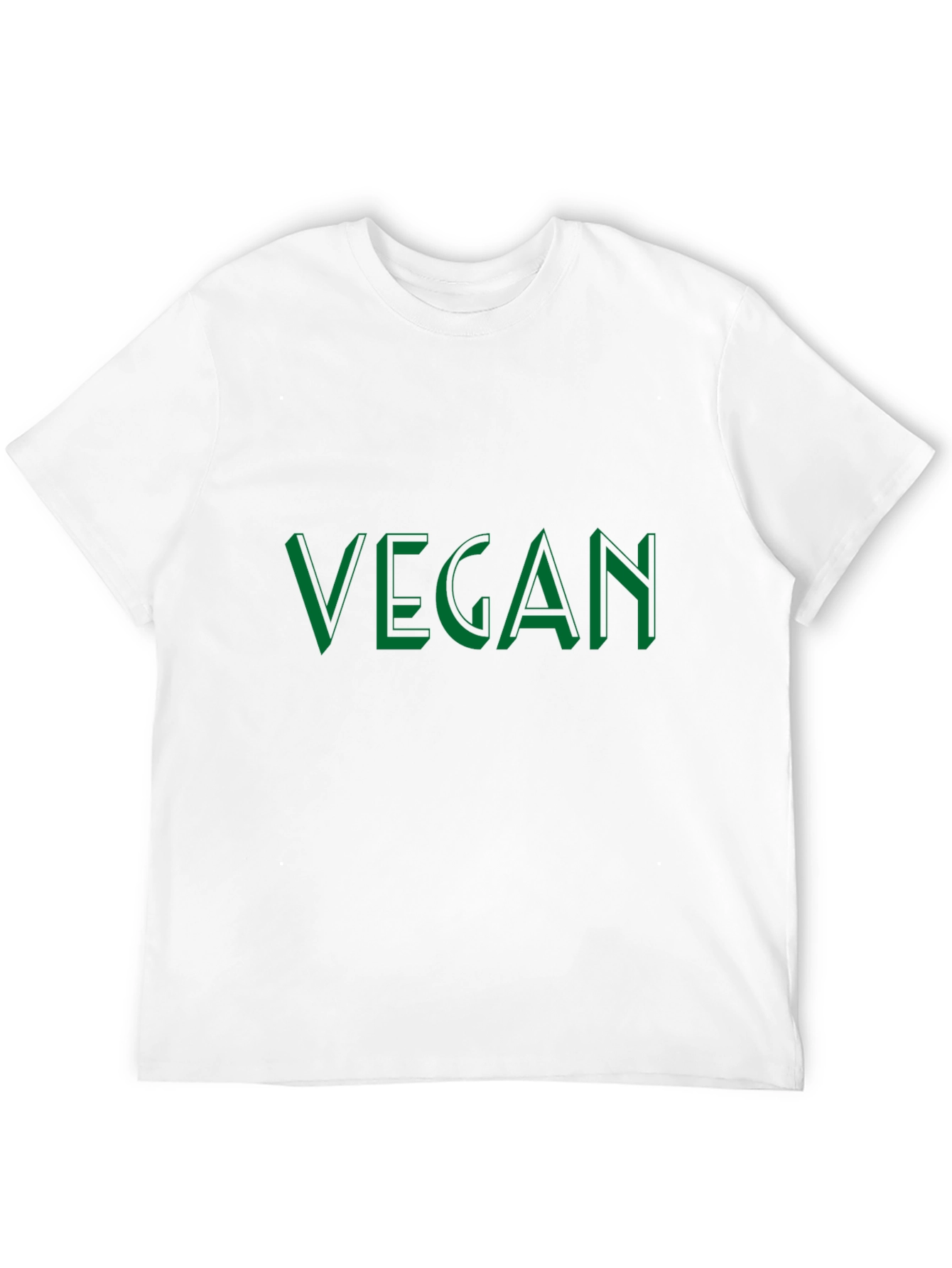 Vegan Statement T-Shirt - Bold Green Print