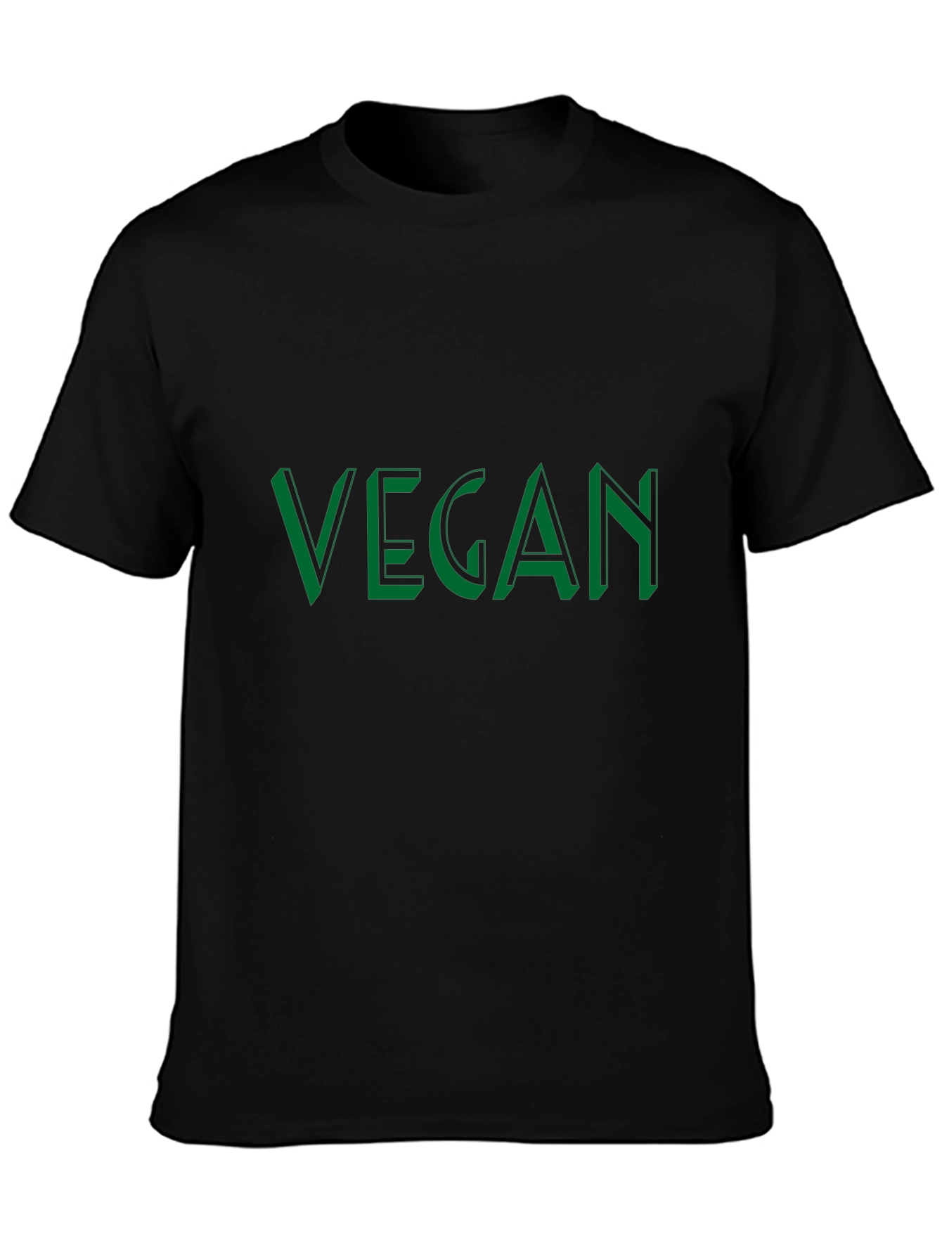 Vegan Statement T-Shirt - Bold Green Print