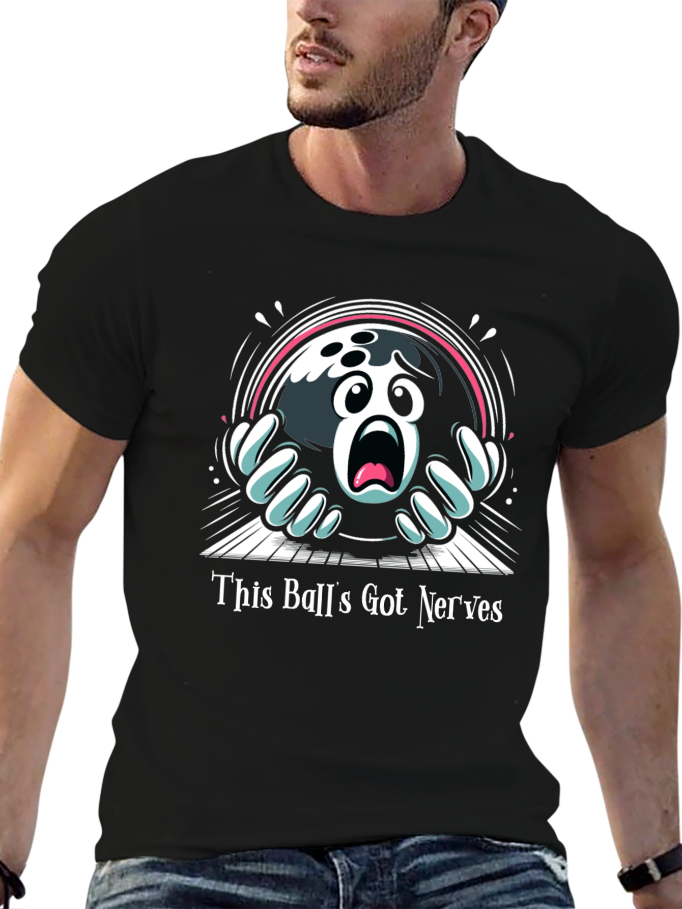 Nervous Bowling Ball Graphic Tee