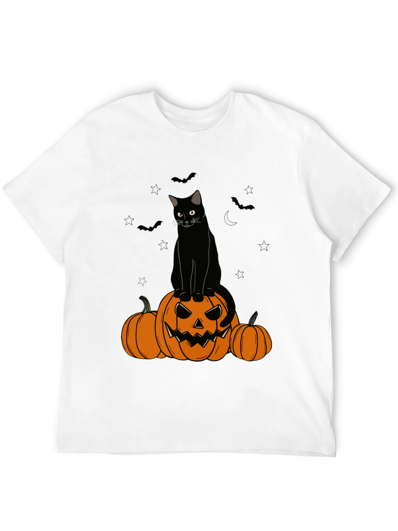 Halloween Cat & Pumpkin T-Shirt