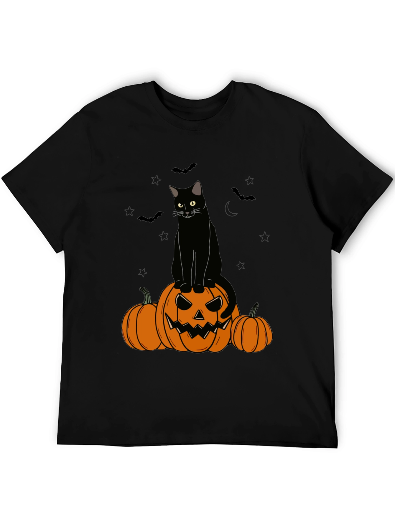 Halloween Cat & Pumpkin T-Shirt