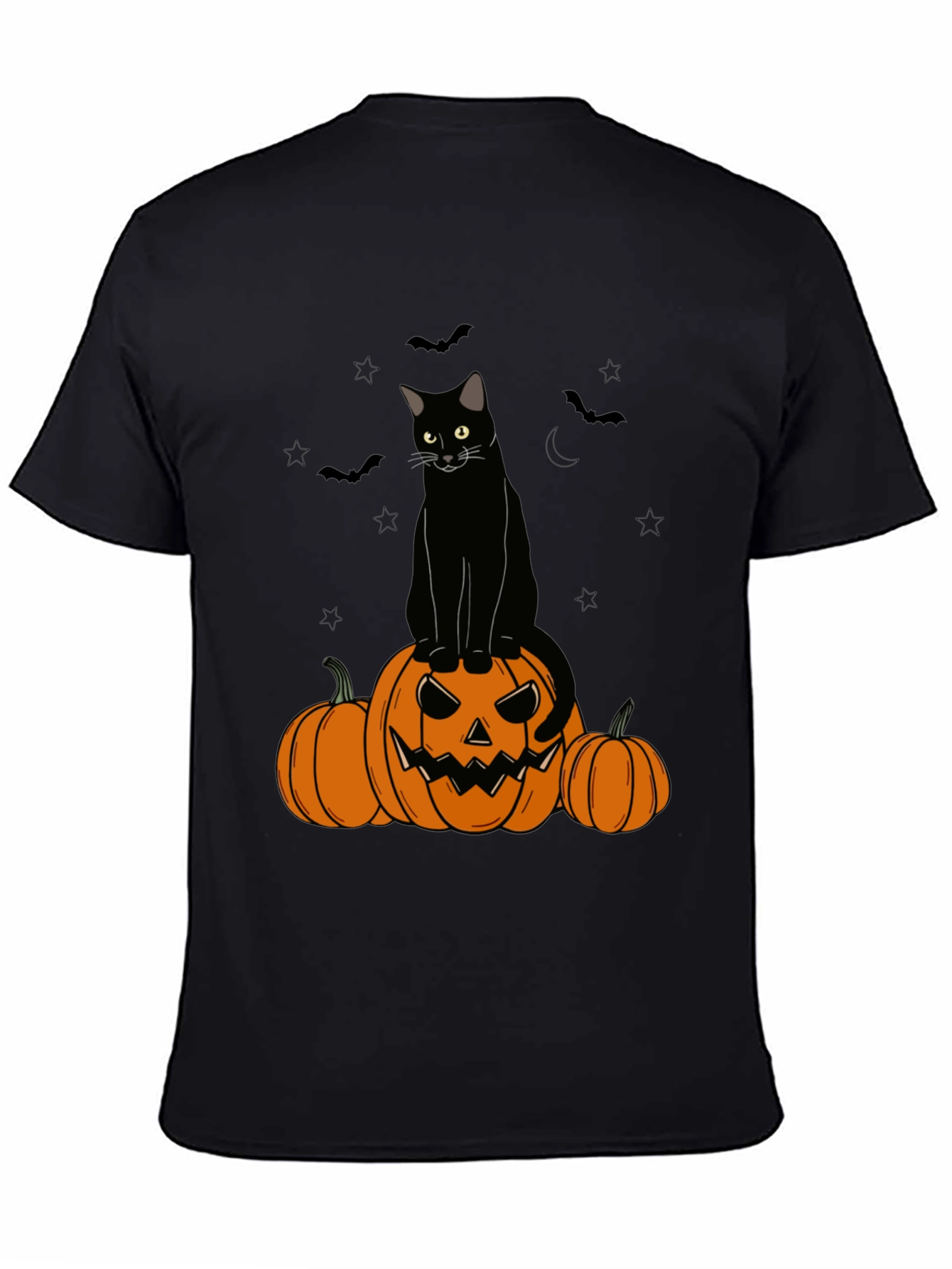 Halloween Cat & Pumpkin T-Shirt