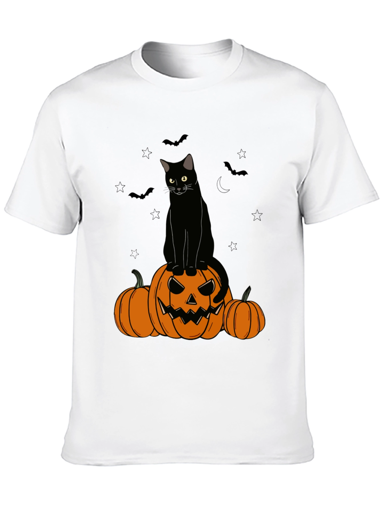 Halloween Cat & Pumpkin T-Shirt