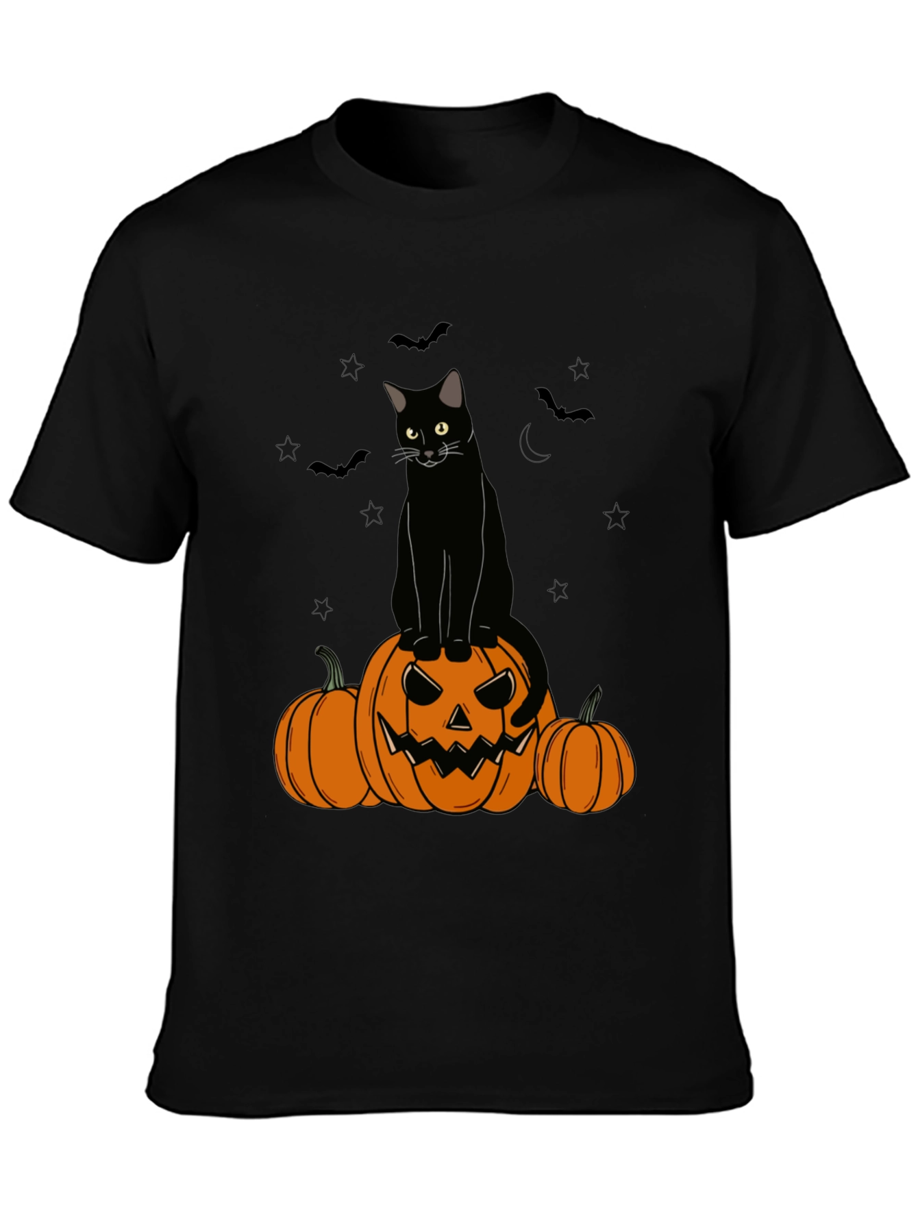 Halloween Cat & Pumpkin T-Shirt