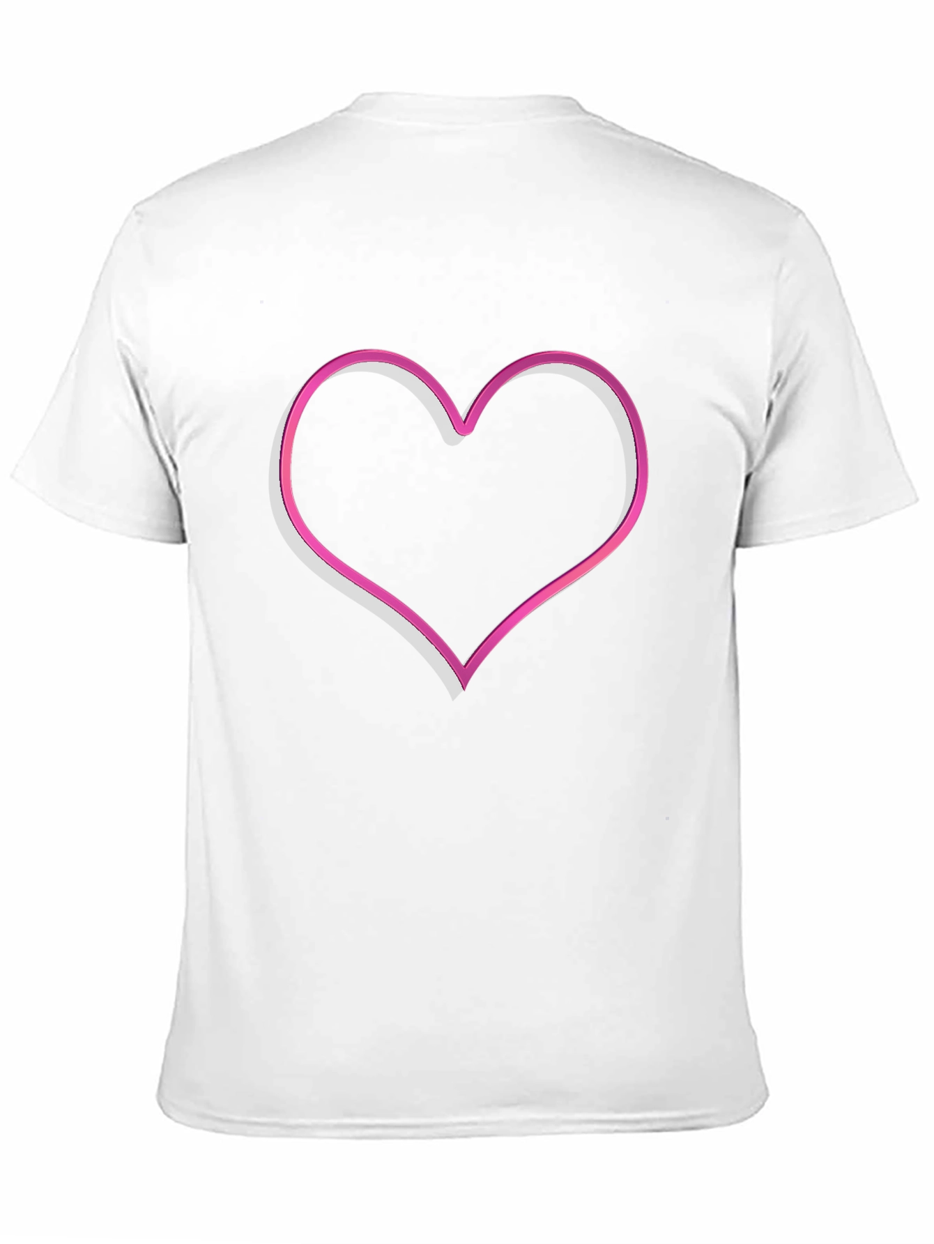 Neon Heart Graphic Tee - Stylish Mens Black T-Shirt
