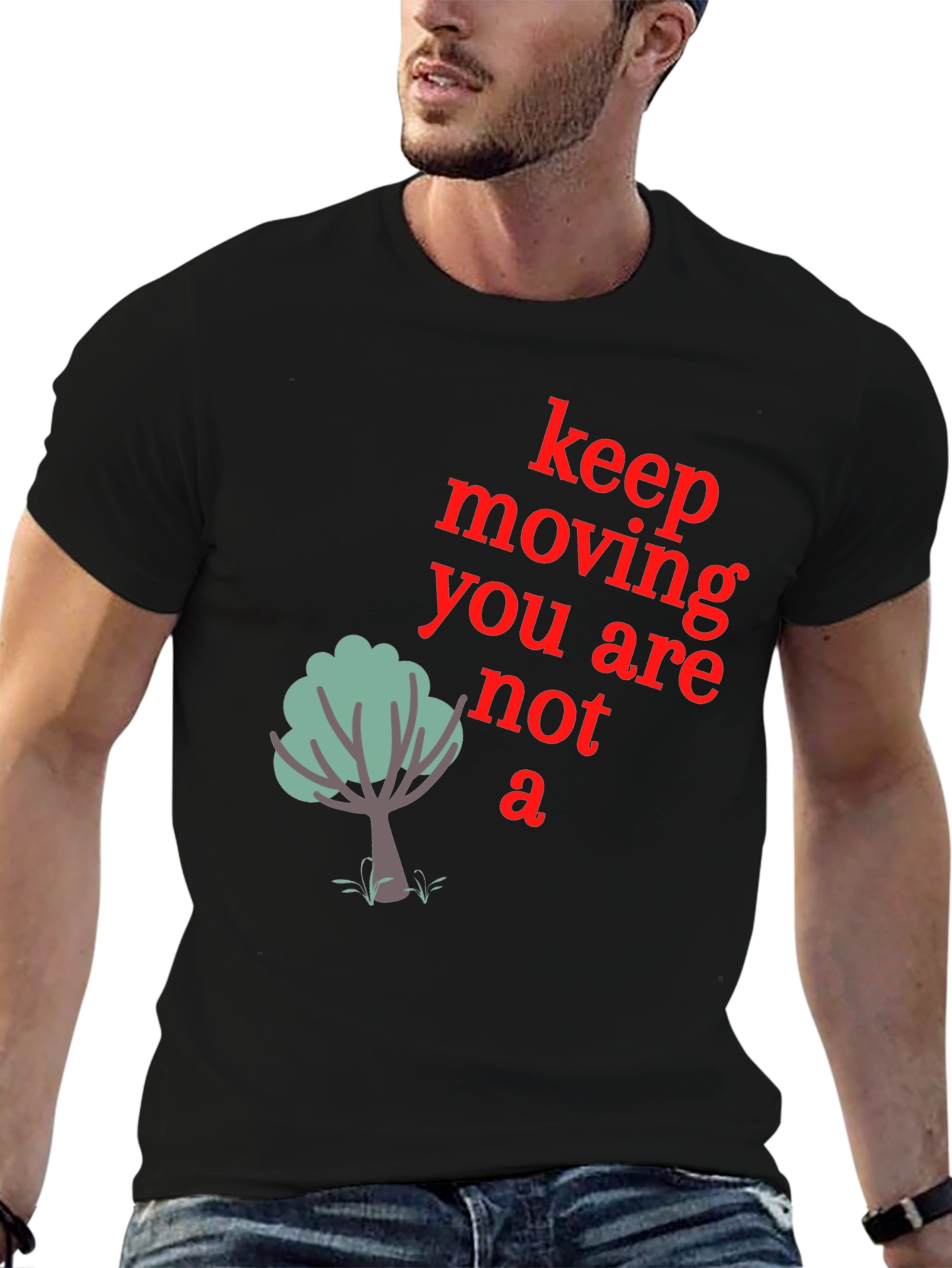 Keep Moving Graphic Tee - Mens Black T-Shirt