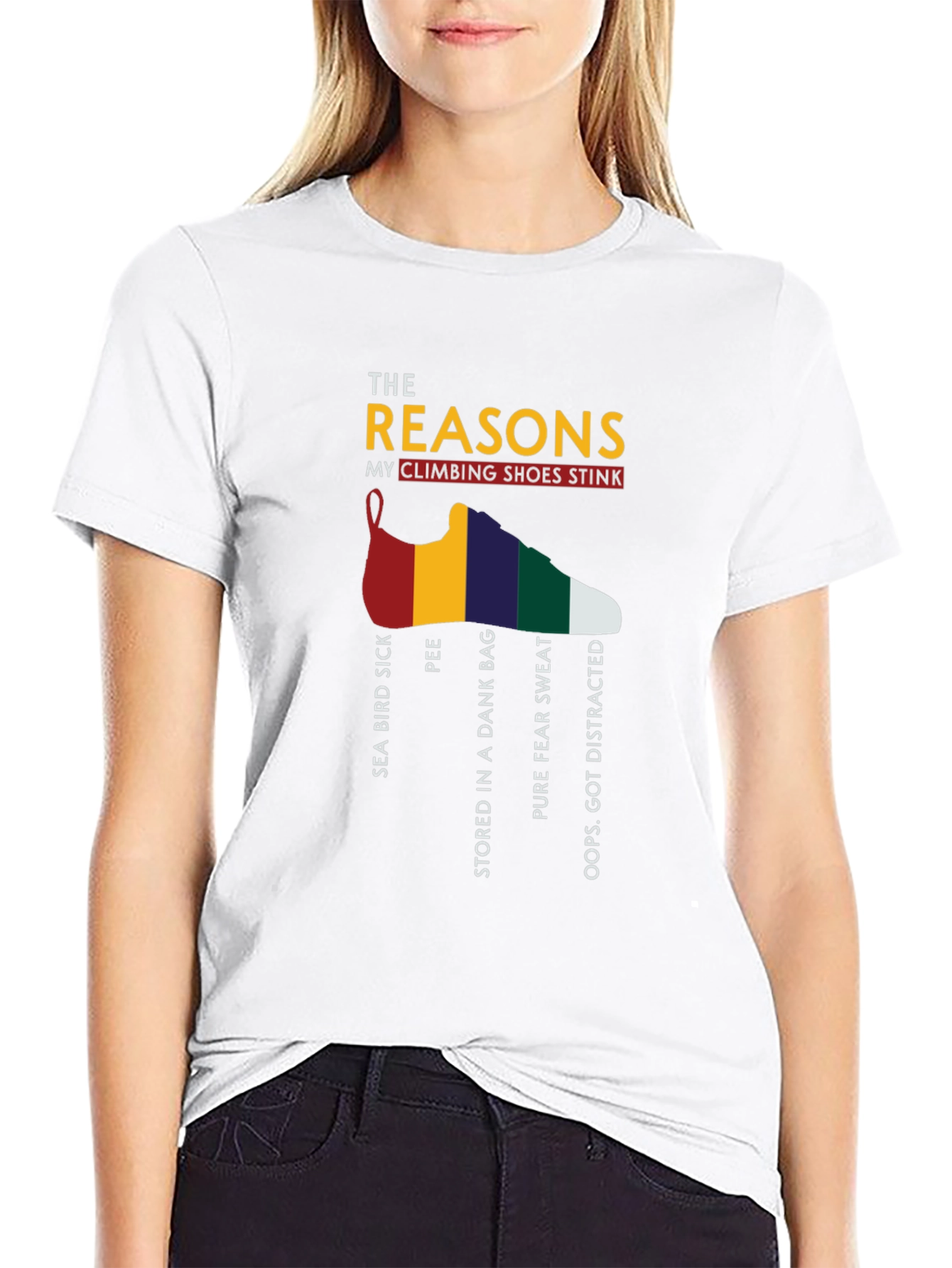 Climbing Shoe Stink Reasons T-Shirt Funny Gift