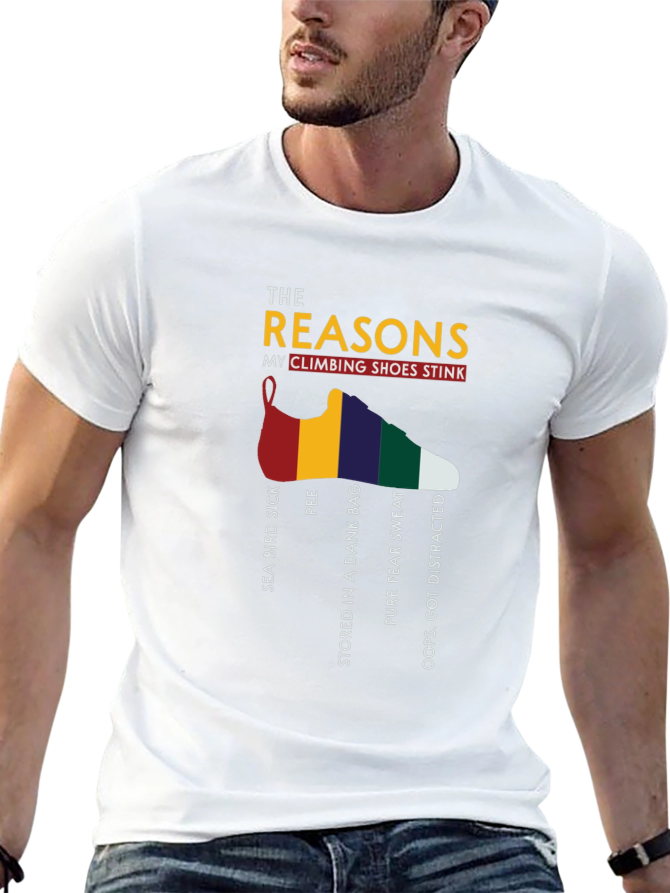 Climbing Shoe Stink Reasons T-Shirt Funny Gift