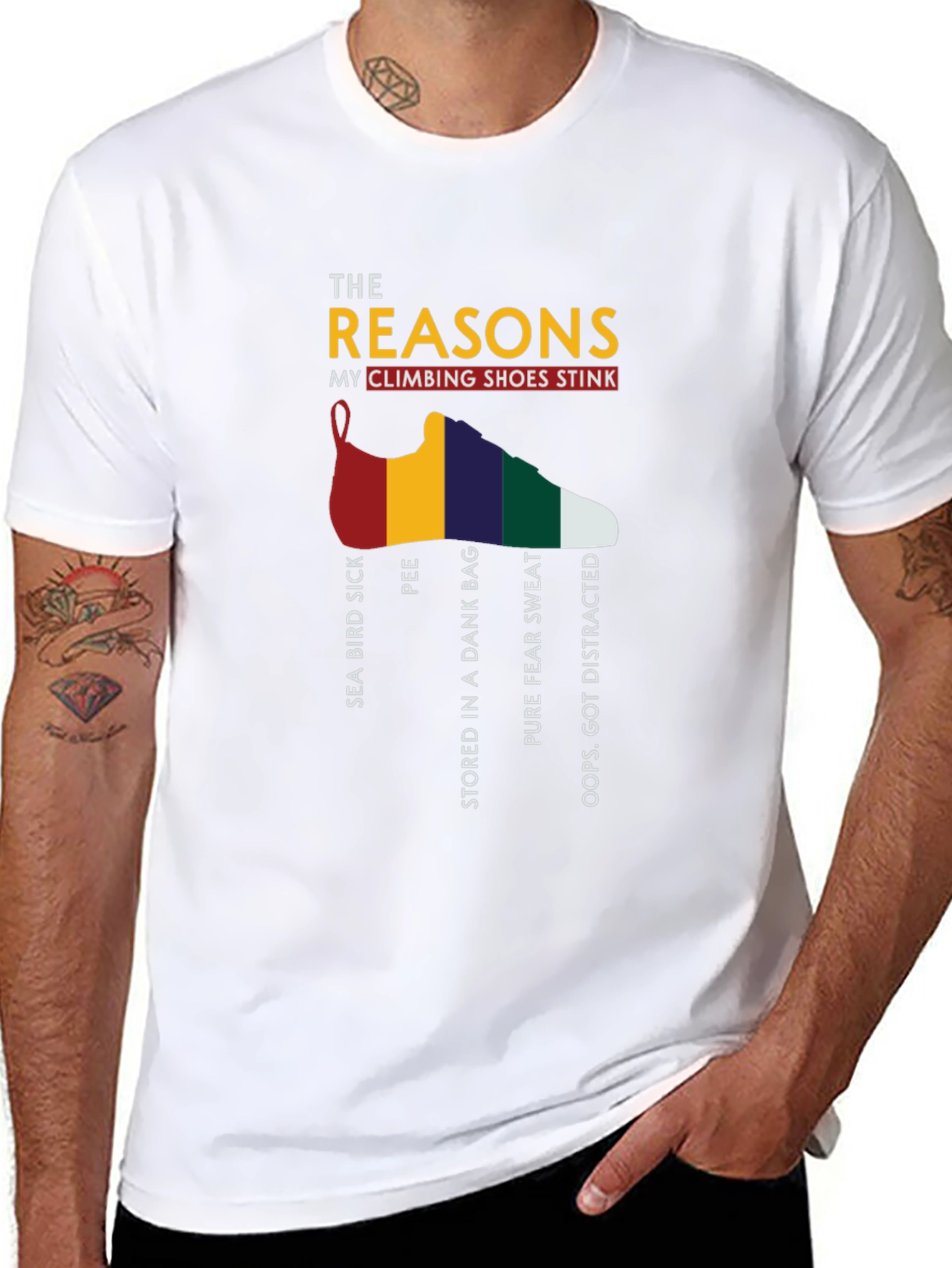 Climbing Shoe Stink Reasons T-Shirt Funny Gift