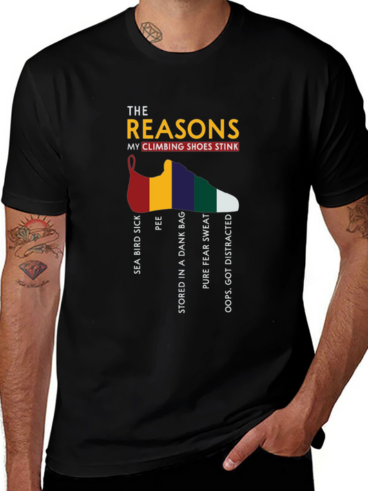 Climbing Shoe Stink Reasons T-Shirt Funny Gift