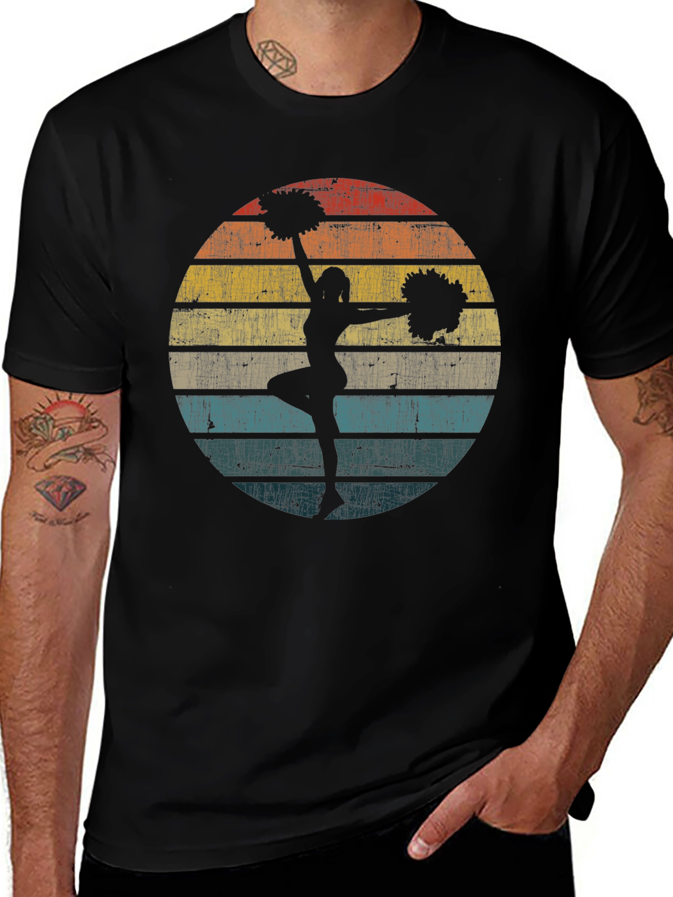 Retro Cheerleader Silhouette T-Shirt