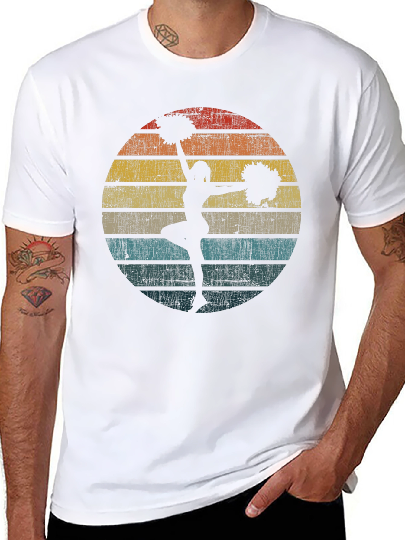 Retro Cheerleader Silhouette T-Shirt