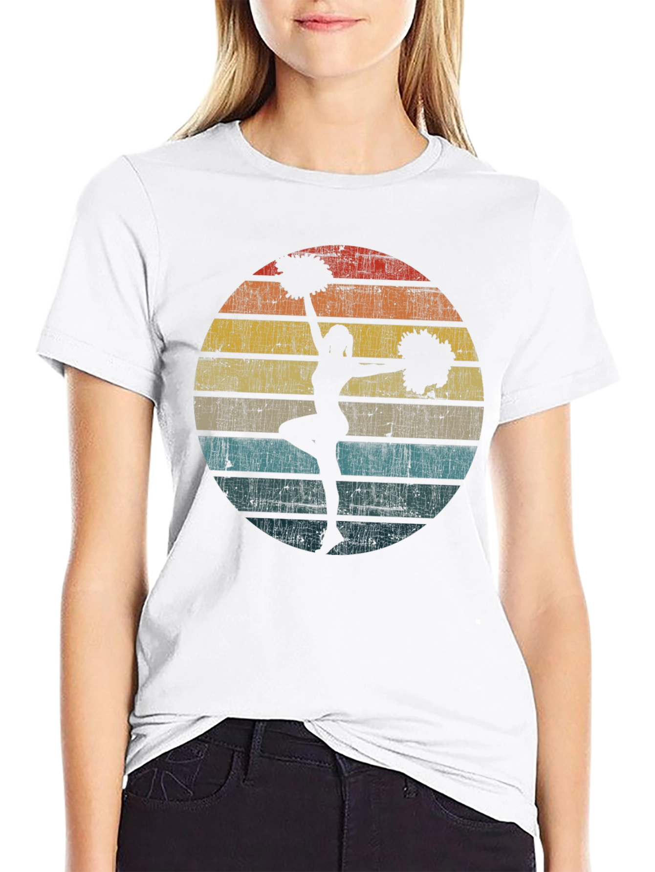 Retro Cheerleader Silhouette T-Shirt