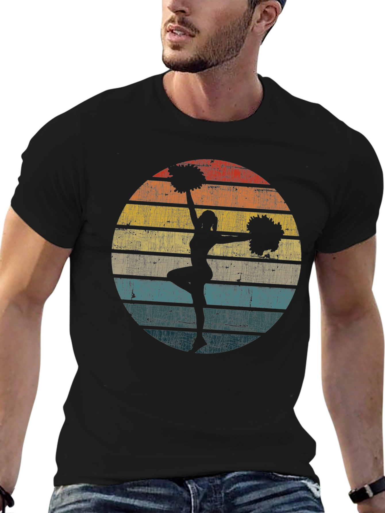 Retro Cheerleader Silhouette T-Shirt