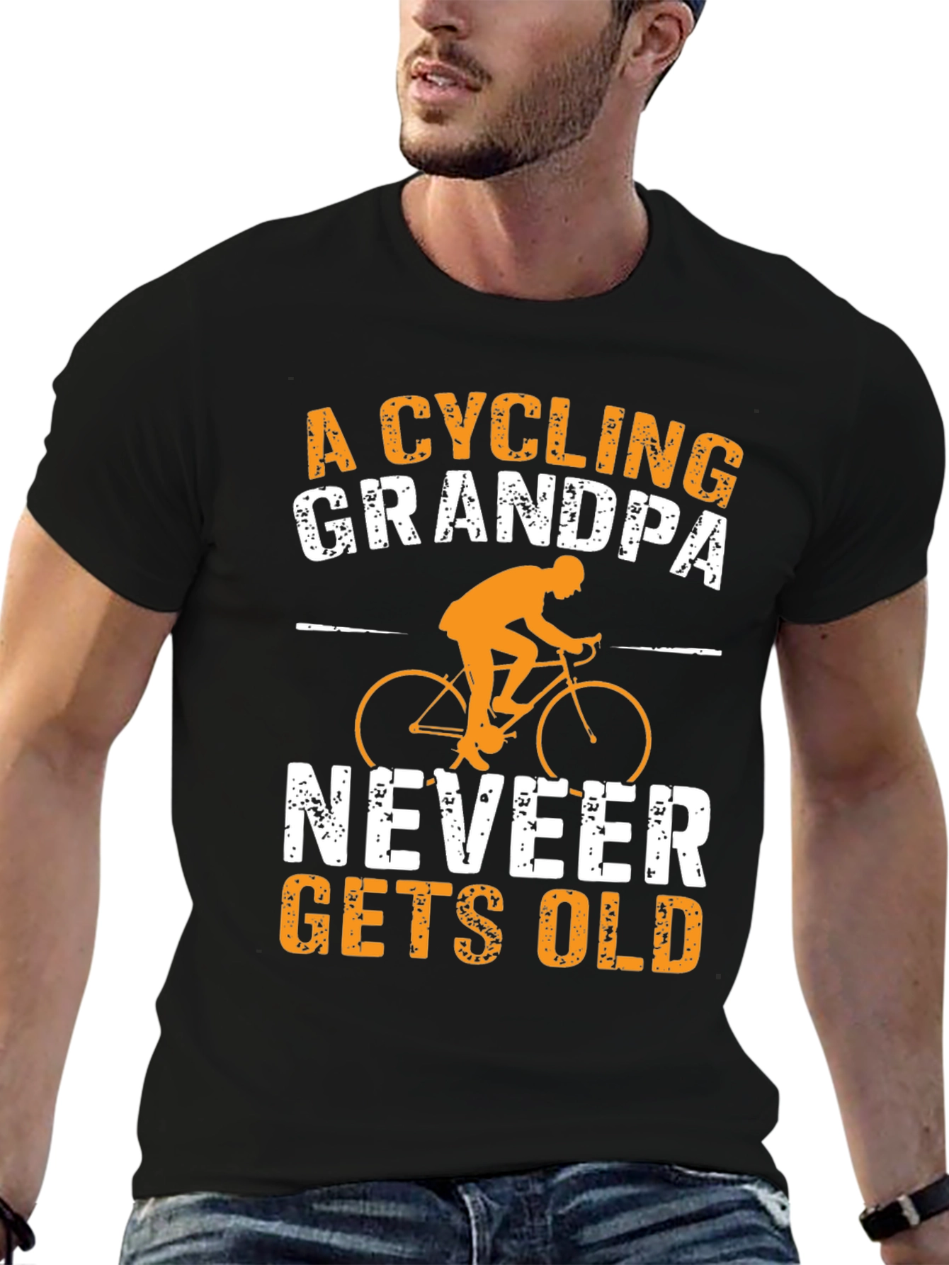 Cycling Grandpa T-Shirt - Never Gets Old!