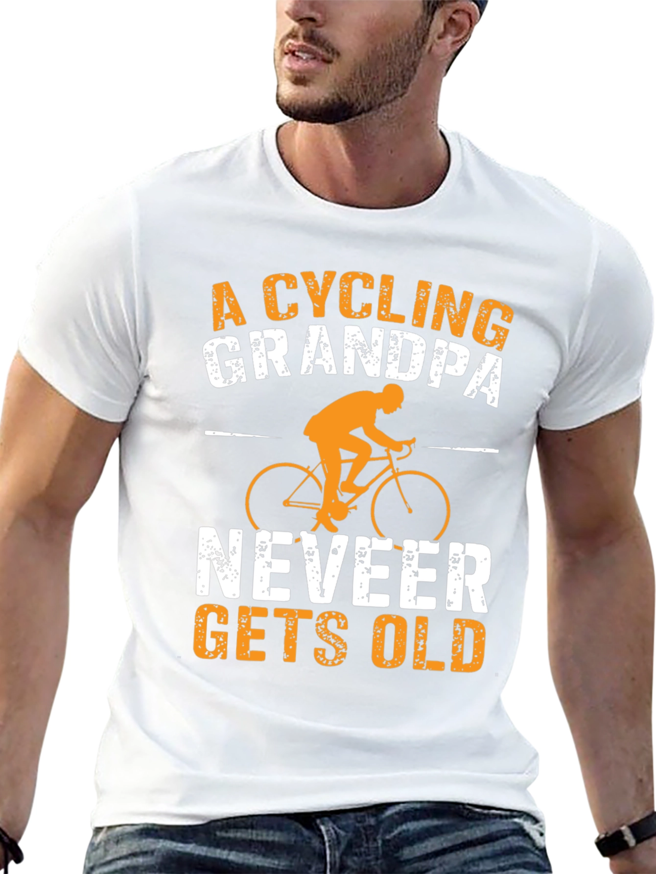 Cycling Grandpa T-Shirt - Never Gets Old!